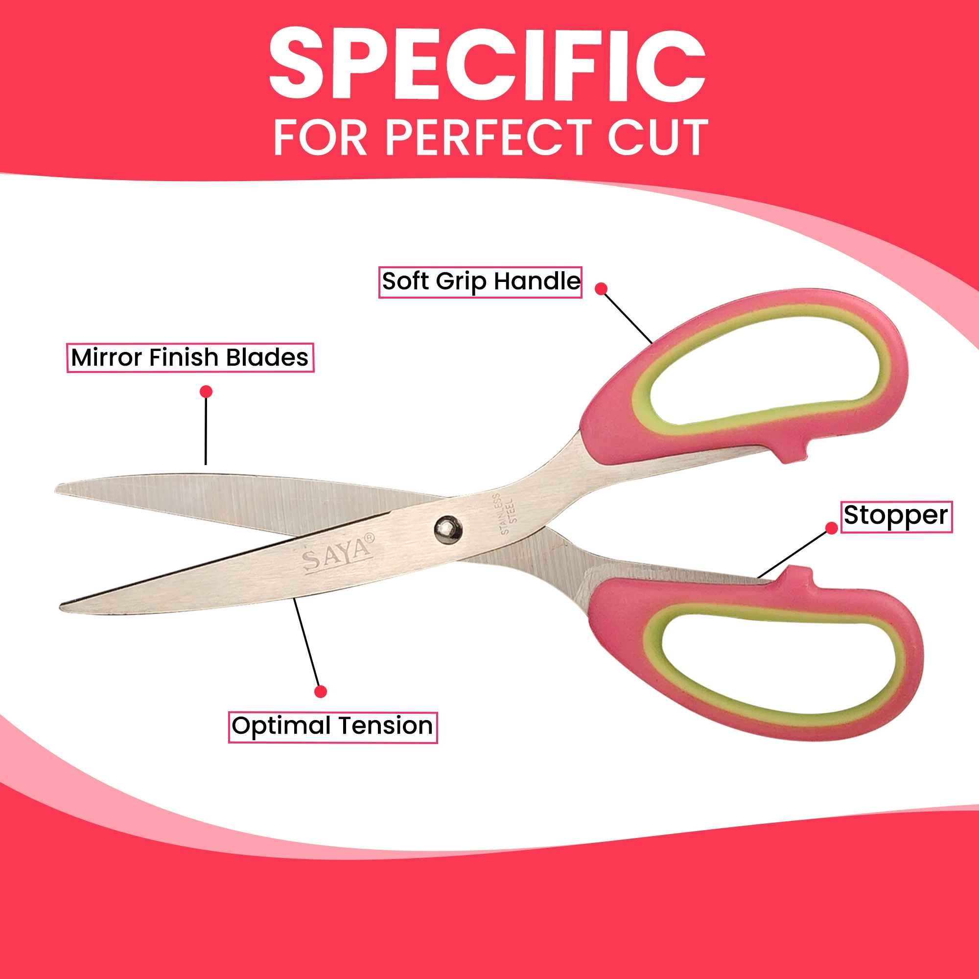 Saya Soft Grip Scissors 8.5 inch - Buy at ₹109 Online | Instant