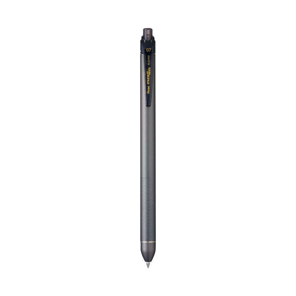 UNTITLED ダークグレー オールインワン Pentel EnerGel Click Retractable Gel Pen Metallic Grey Body Black