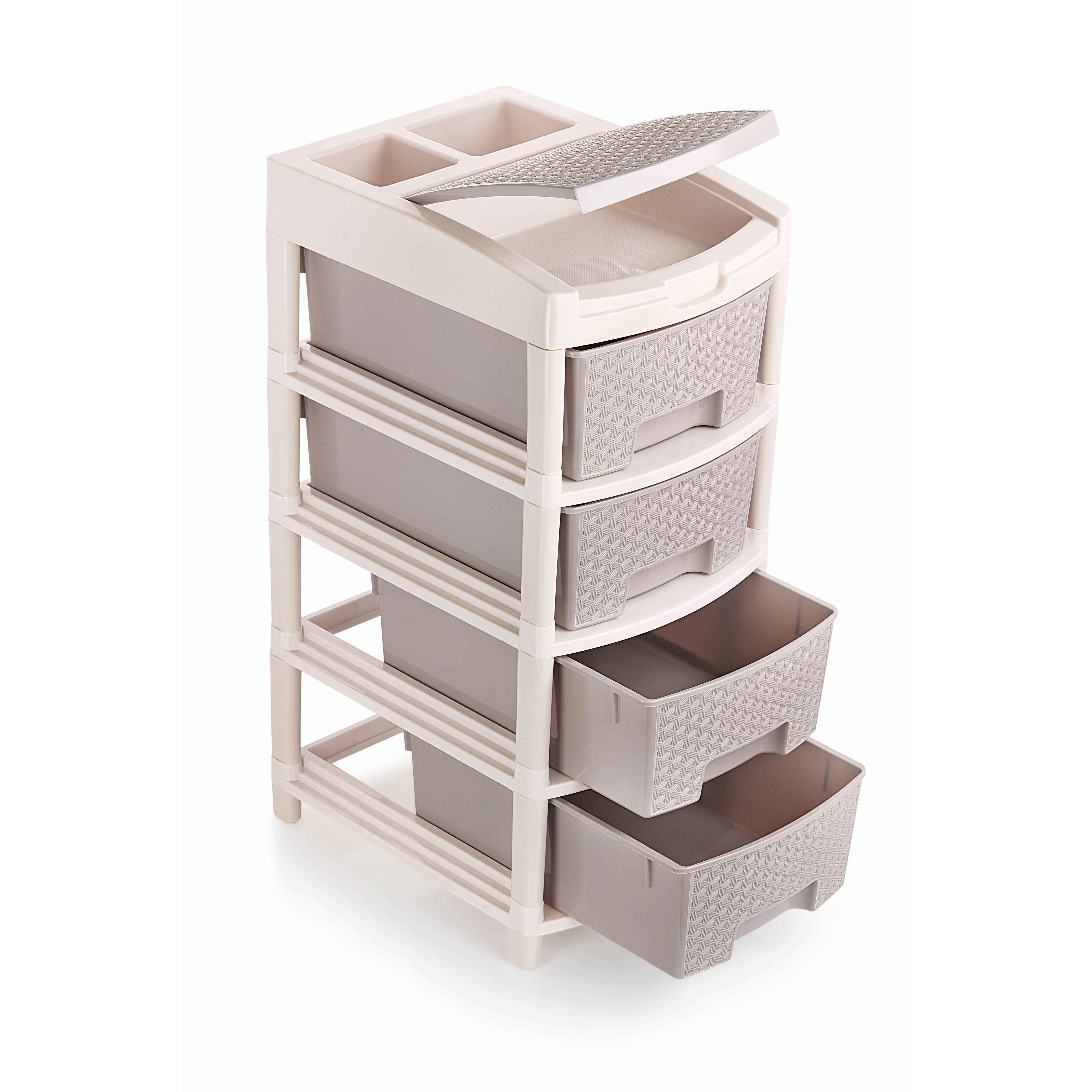 Liza Industries Vector 4 Big Drawer With Extra Compartment (Colour