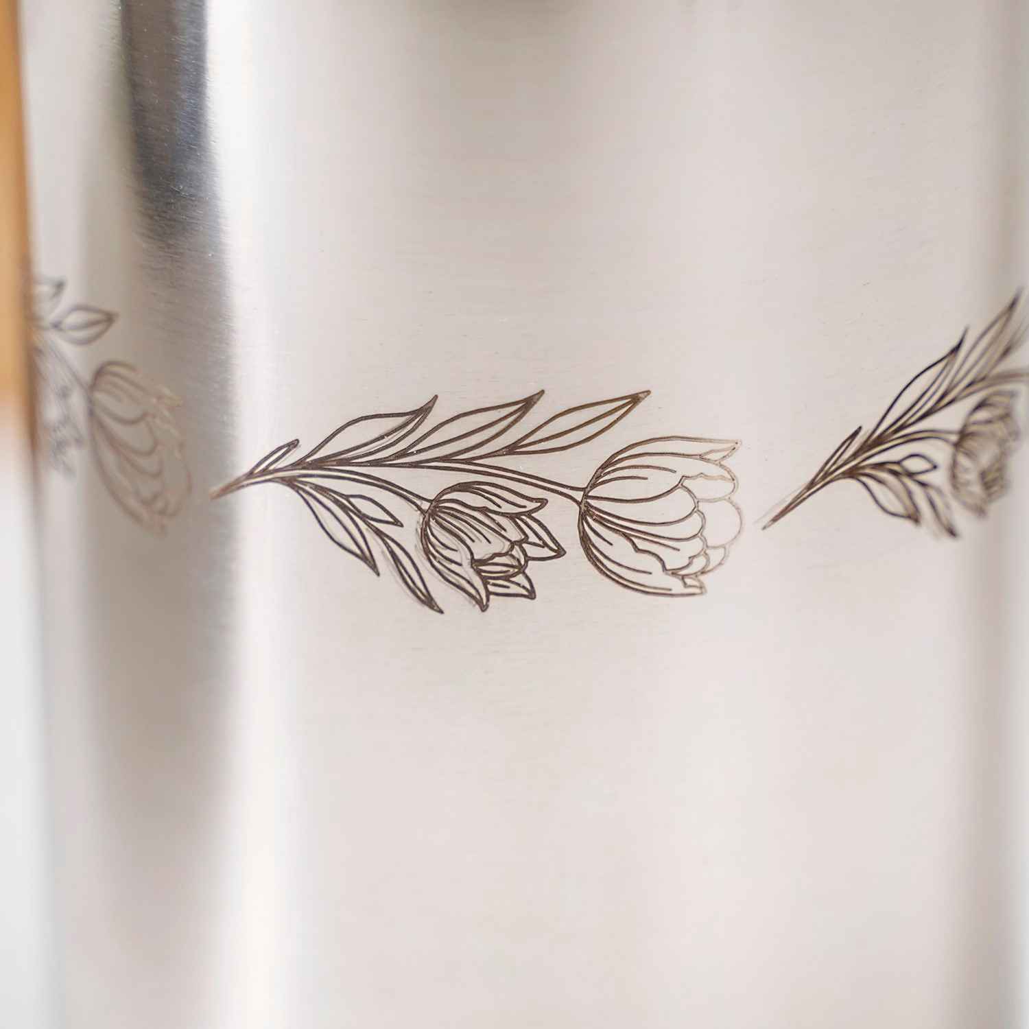 Nestasia Floral Etched Stainless Steel Oil Dispenser - Buy at