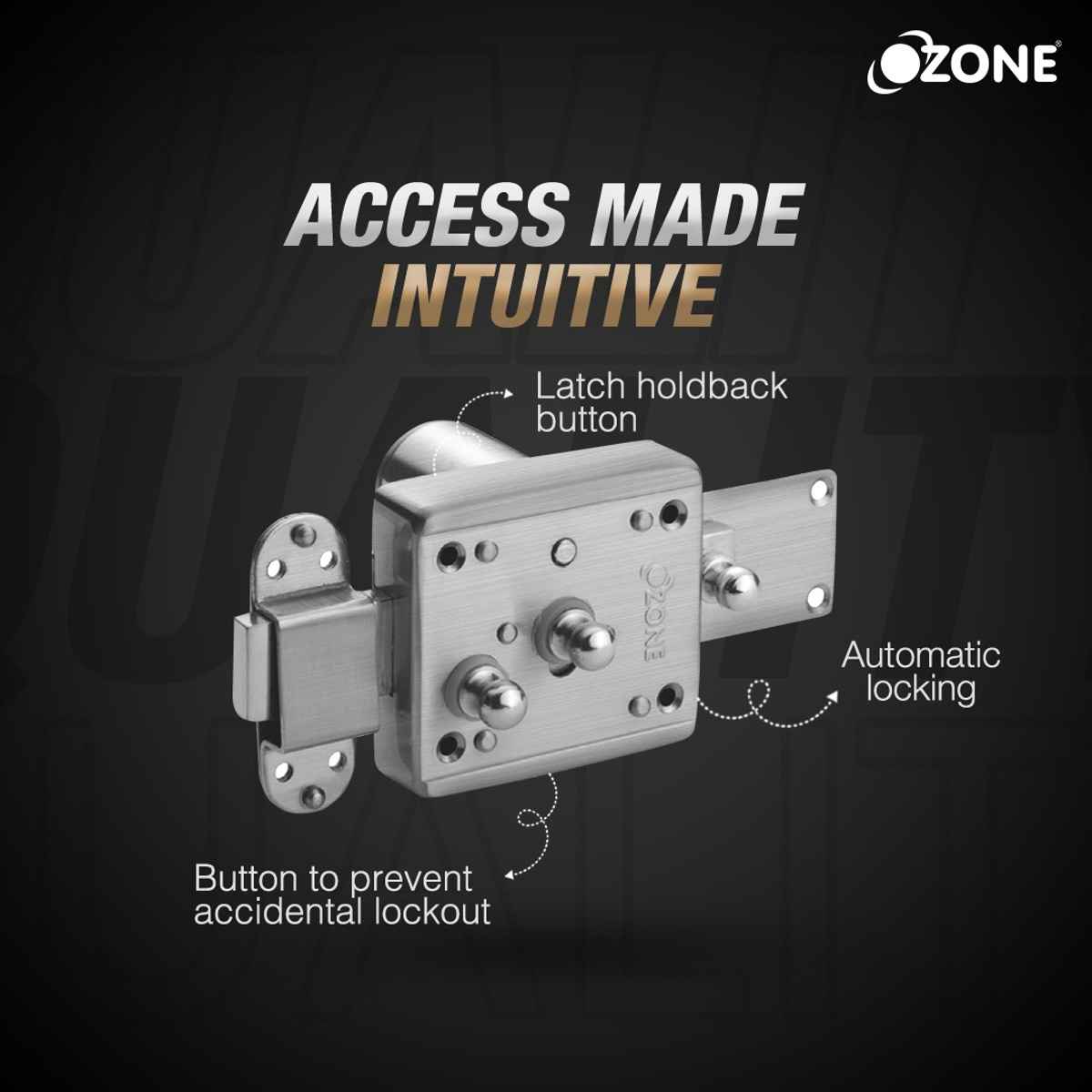 Ozone Night Latch With High-Strength Deadbolt - Buy at ₹1099