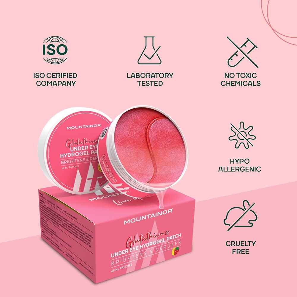 mountainor glutathione Hydrogel Under Eye Patch For Dark Circle & Puffiness Korean Eye Care Patches AMP Health & Wellness Disrupt mg:5mg/5mg X 3pk