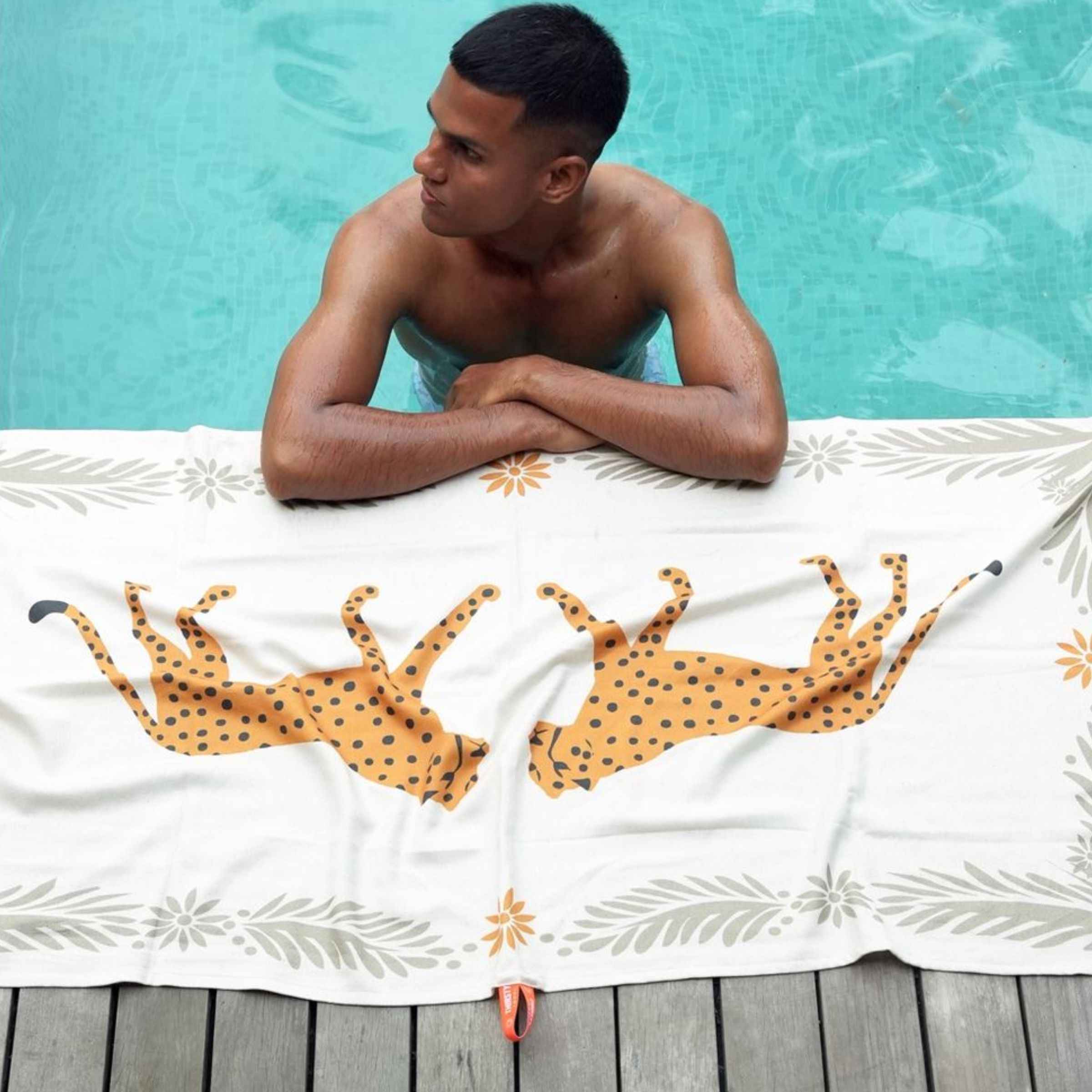 Thirsty Towel by Doctor Towels Cheetah Charm Bamboo Bath Towel