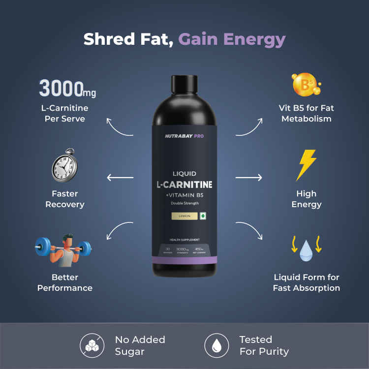 nutrabay l carnitine 3000 Pro L-Carnitine Liquid 3000Mg Lemon - Buy at ₹894 Online | Instant Delivery Gift Set Each 465 ml bottle IV Therapy & Hydration Size:40 Tablets