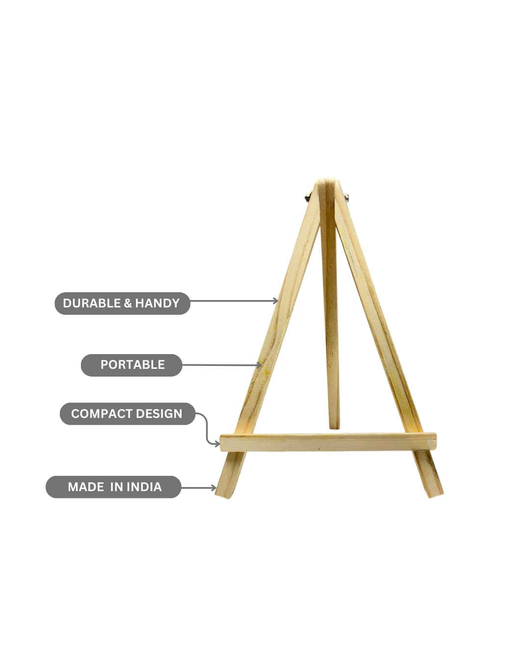 Abk Wooden Easel - 8 Inch Mini Stand - Buy at ₹99 Online