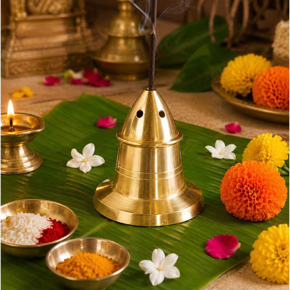 Handcrafted Brass Incense Holder Stand - Buy at ₹76 Online
