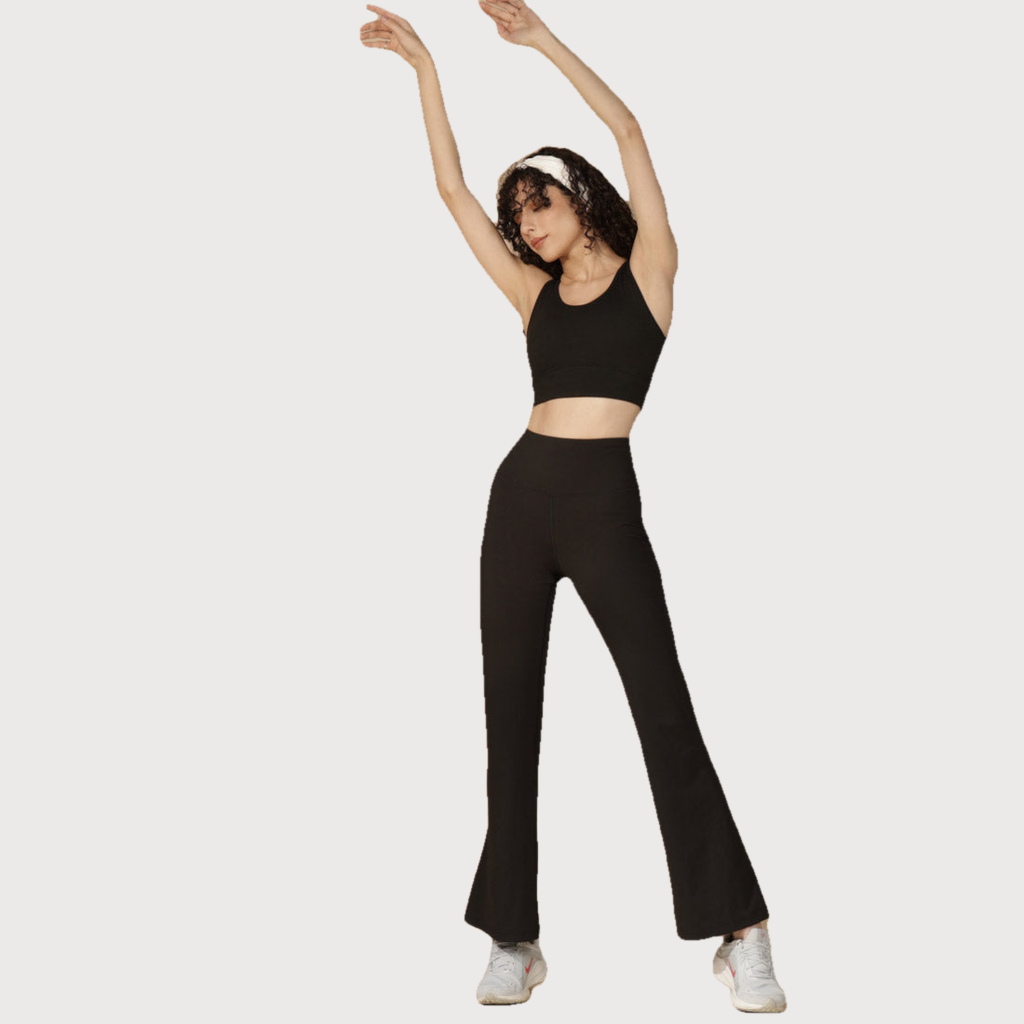 Blissclub Women's Ultimate Flare Pants - Lite Black - Buy at ₹999