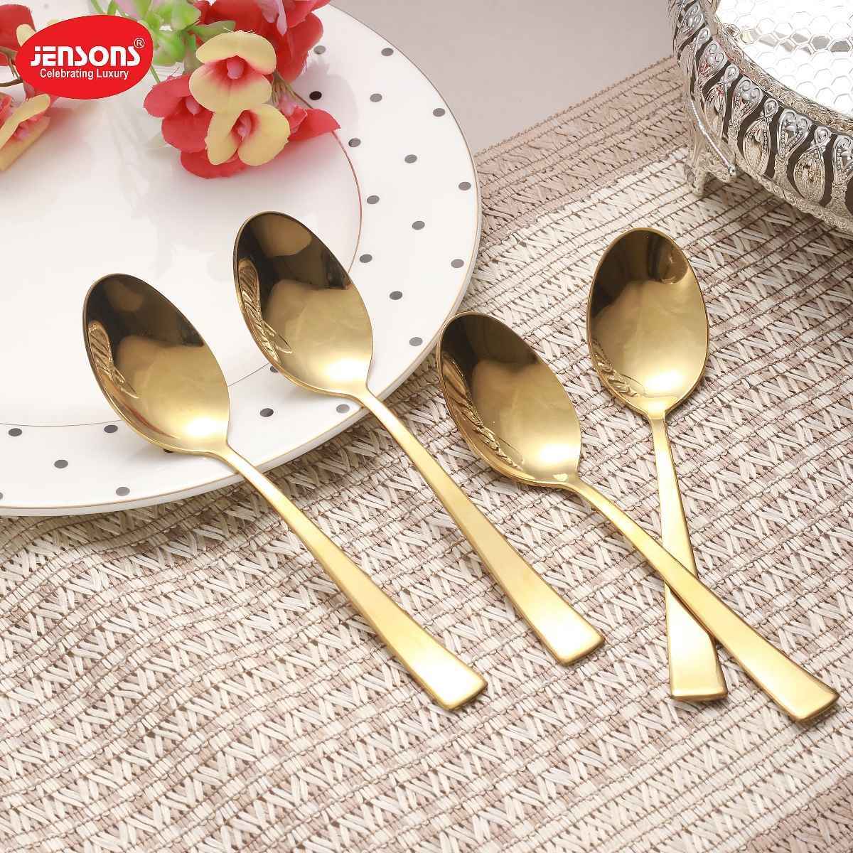 Jensons Pvd Spoon 4 Pcs -gold - Buy at ₹209 Online | Instant