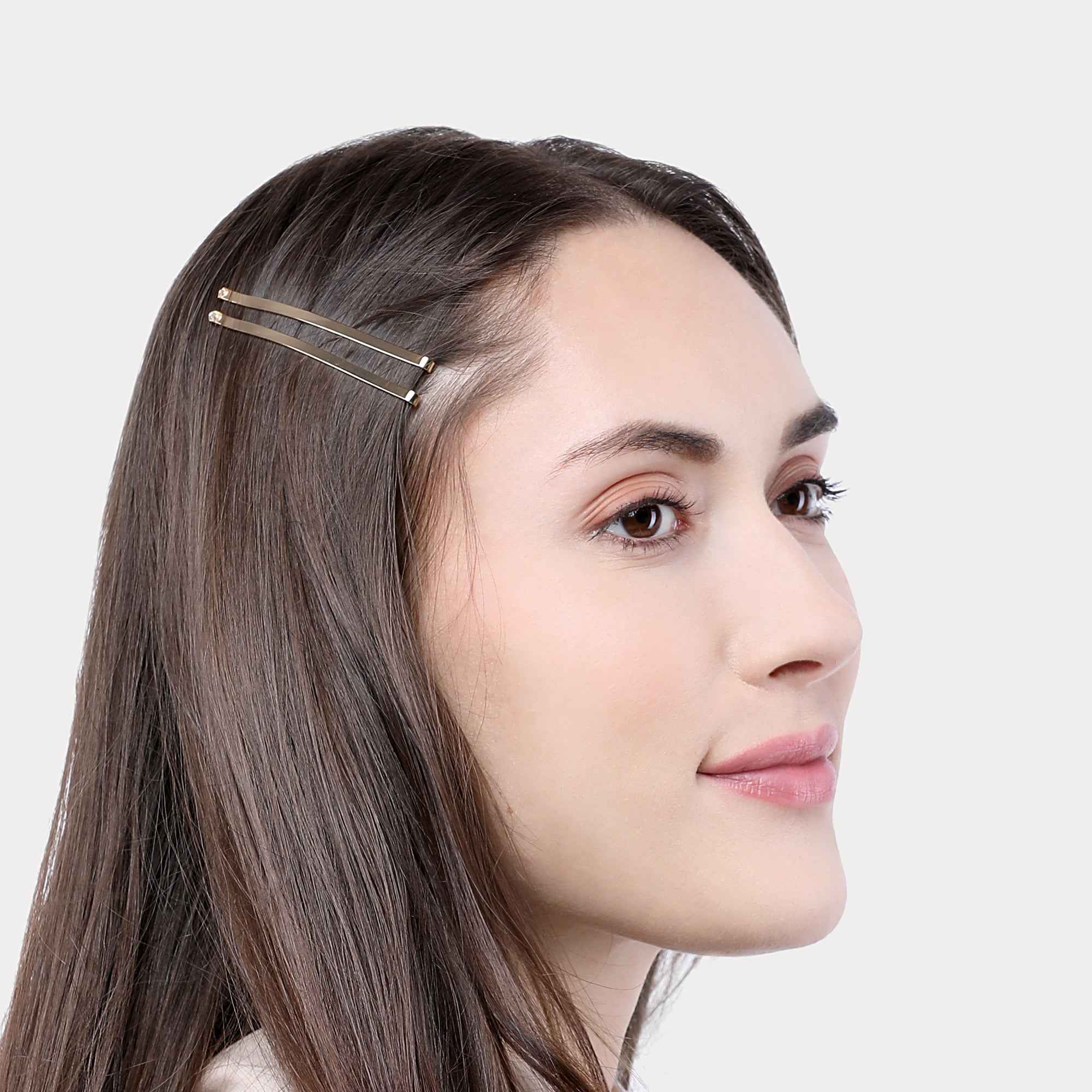 Accessorize London Pack Of 4 Long Metal Grip Hair Clips - Buy at