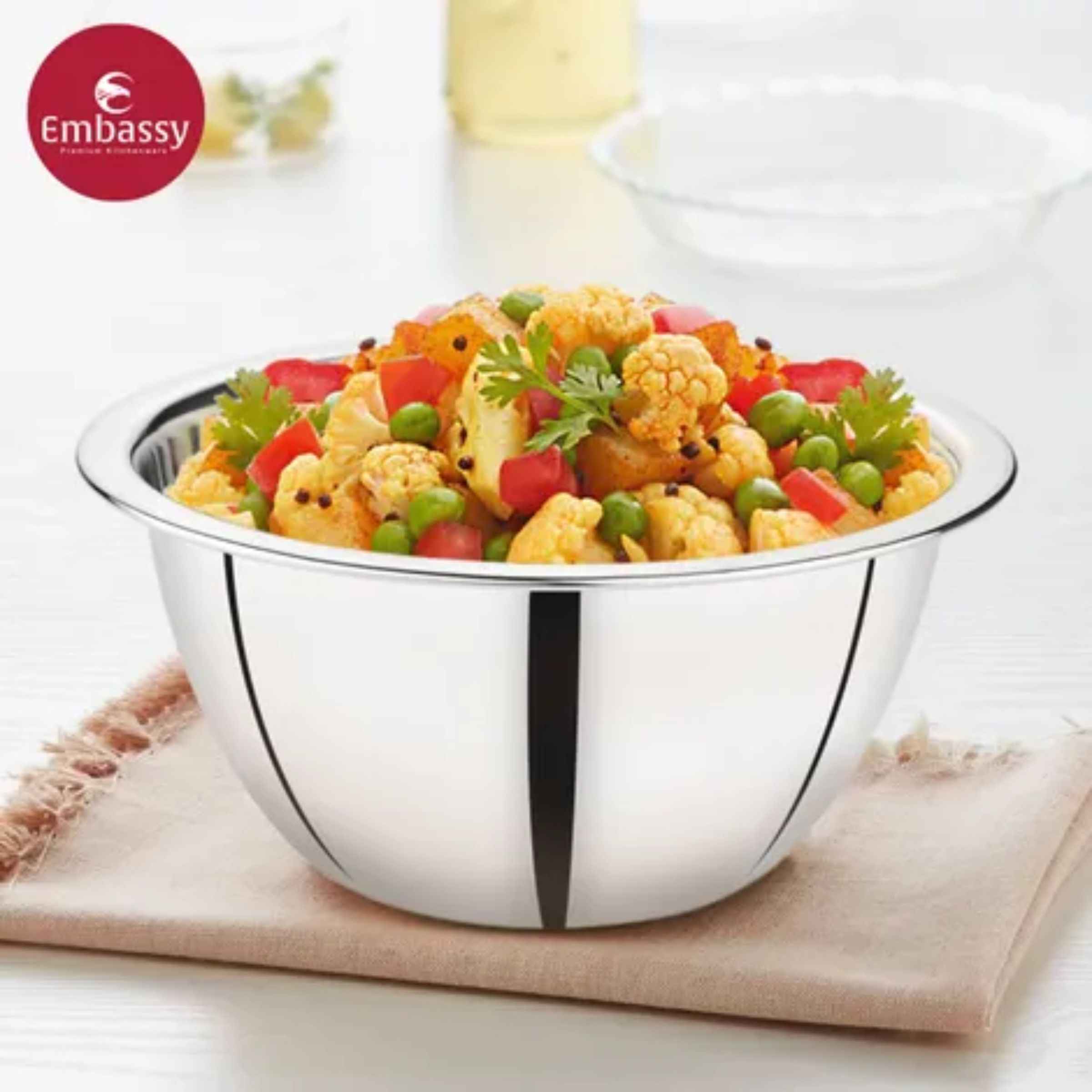 Embassy Premium Mixing Bowl / Multipurpose Bowl, 2000 ml (Size 2