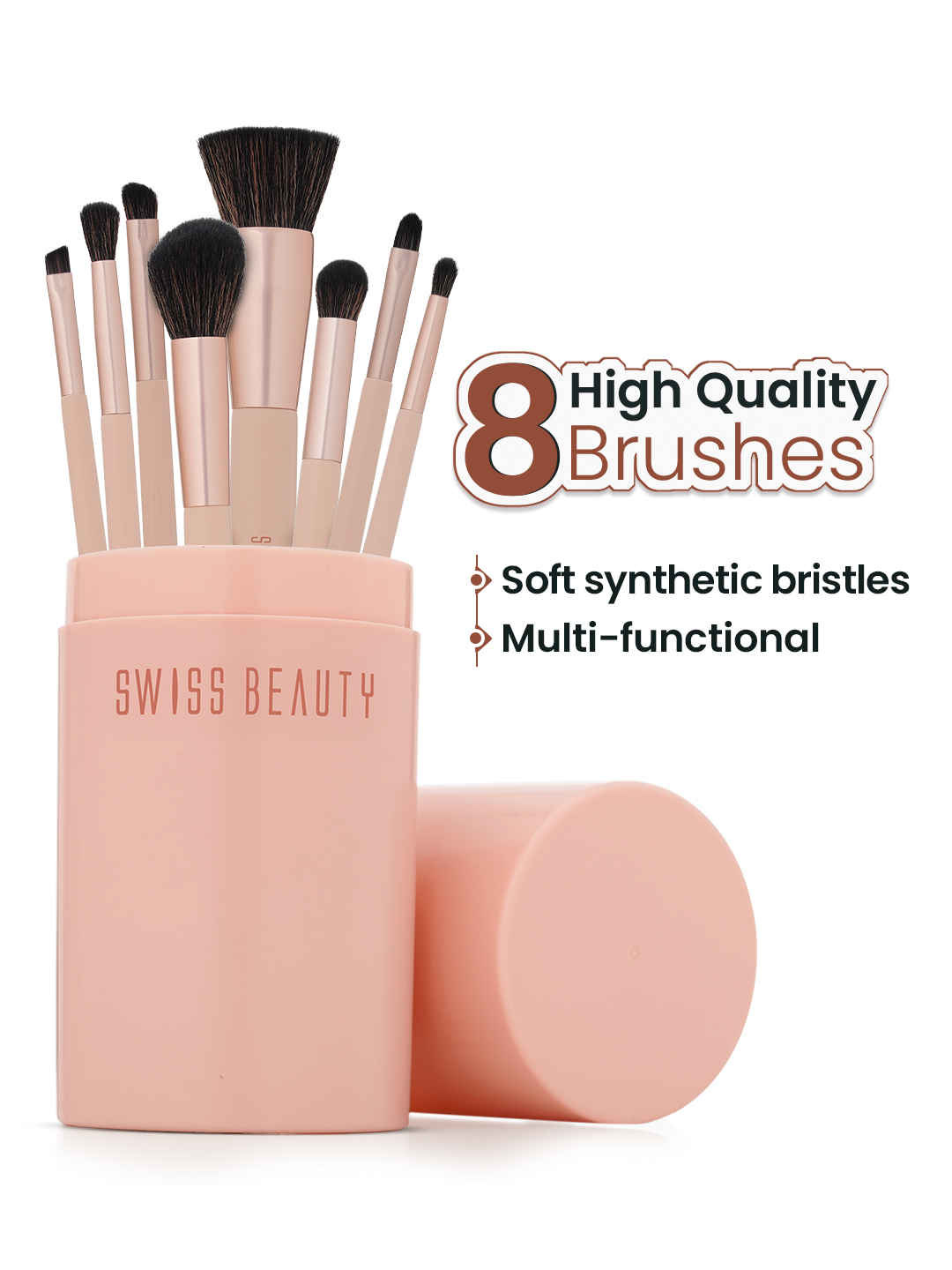 Swiss Beauty Take Me Anywhere 8-in-1 Makeup Brush Set - Buy at