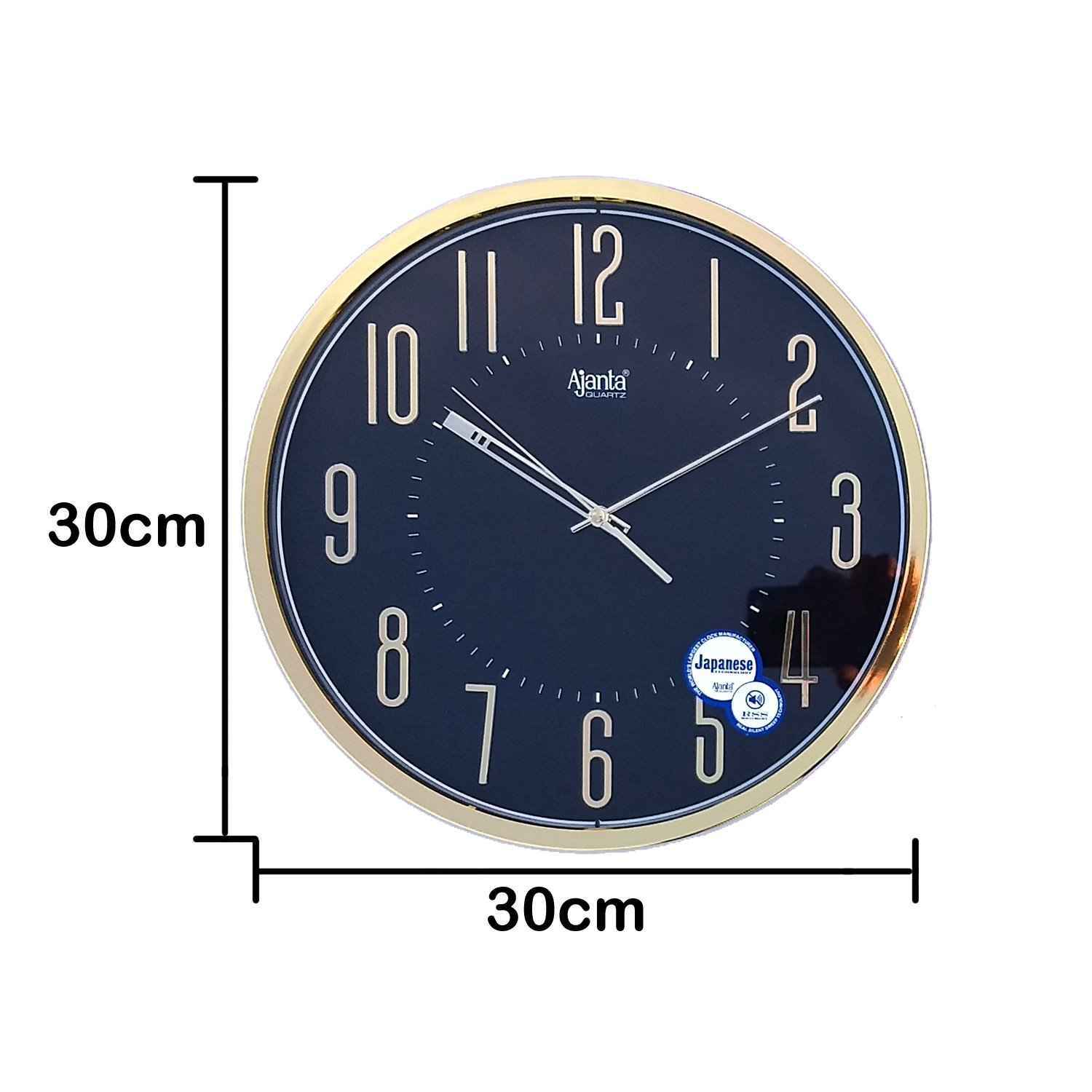 Ajanta Plastic Abstract Sweep Analog Clock ( 30.3 x 30.3 x 4.5 cm