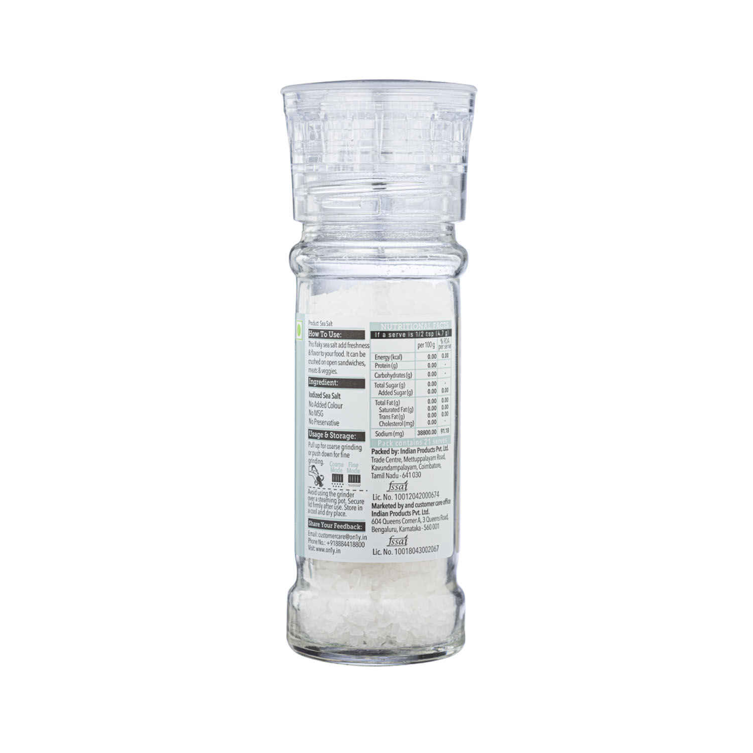 On1y Sea Salt Grinder - Buy at ₹96 Online | Instant Delivery - Zepto