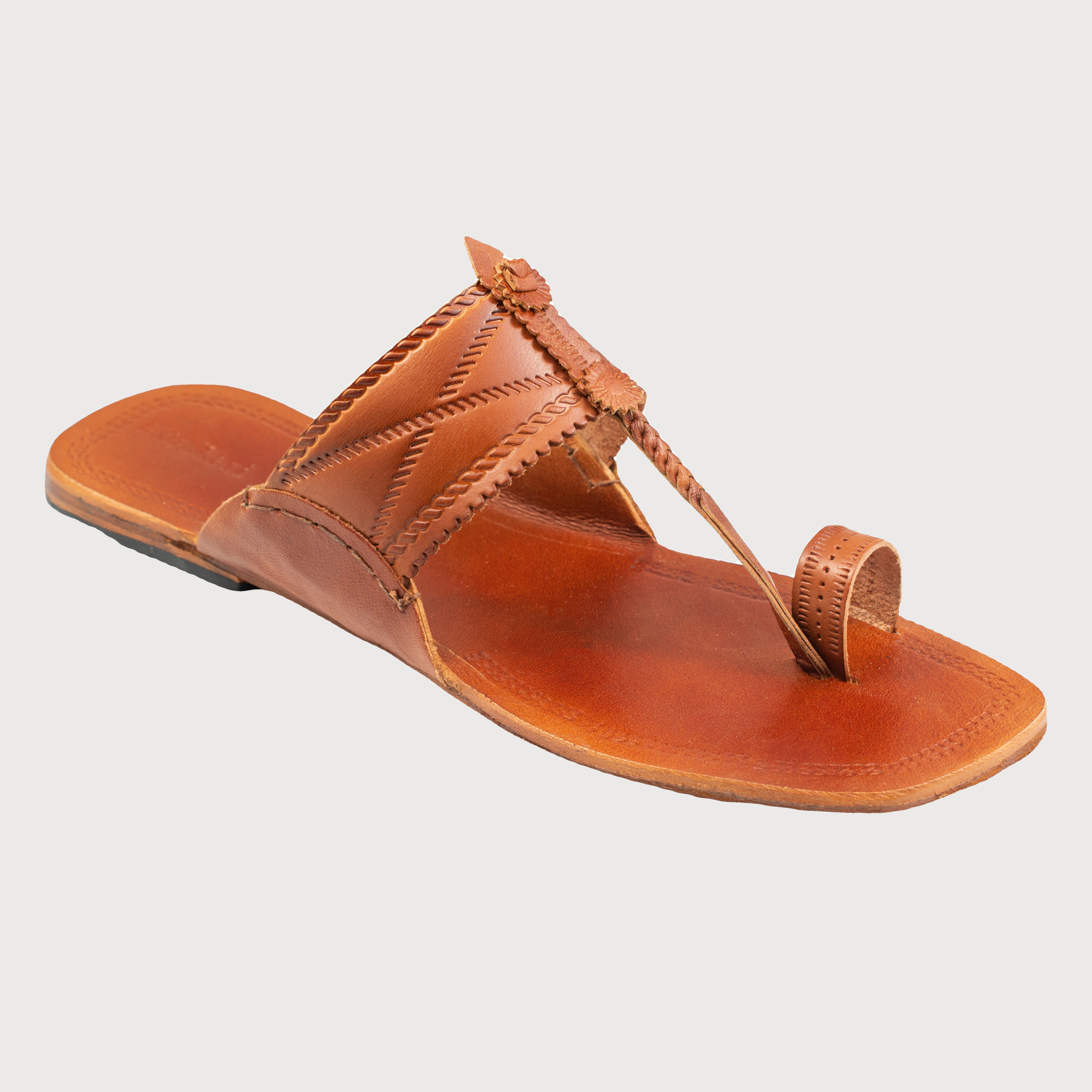 Korakari Yatra Kolhapuri Men Chappal Tan - Buy at ₹1400 Online