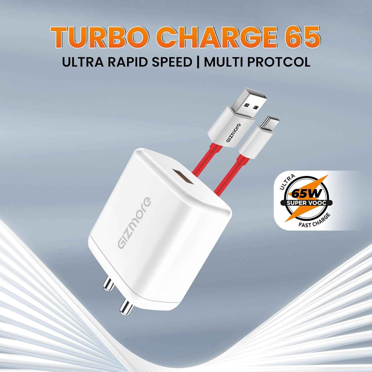 Gizmore Pa665 Dash Svooc Usb Output 65W Ultra Super Fast Charger