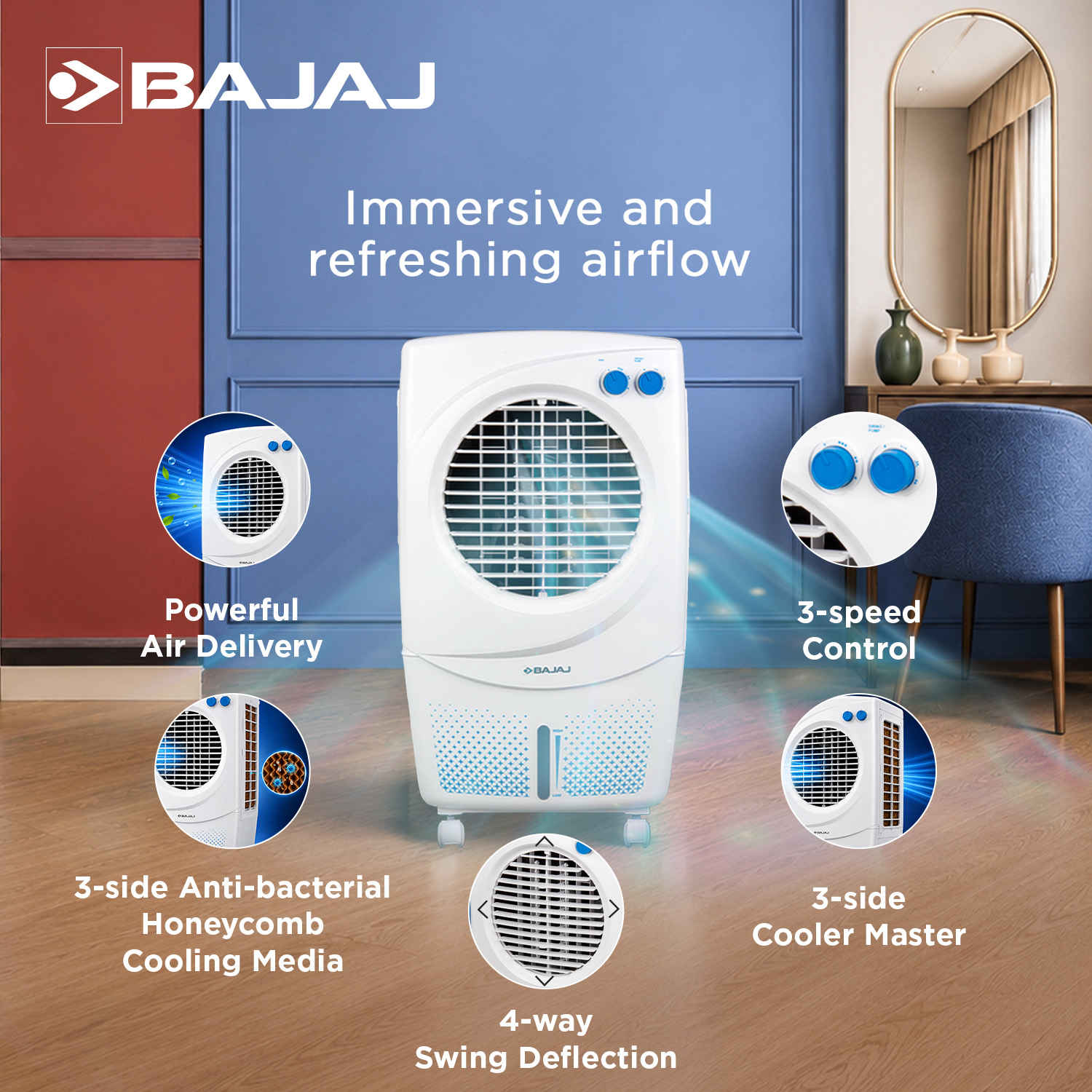 Bajaj PX97 Torque Air Cooler - Buy at ₹6319 Online | Instant