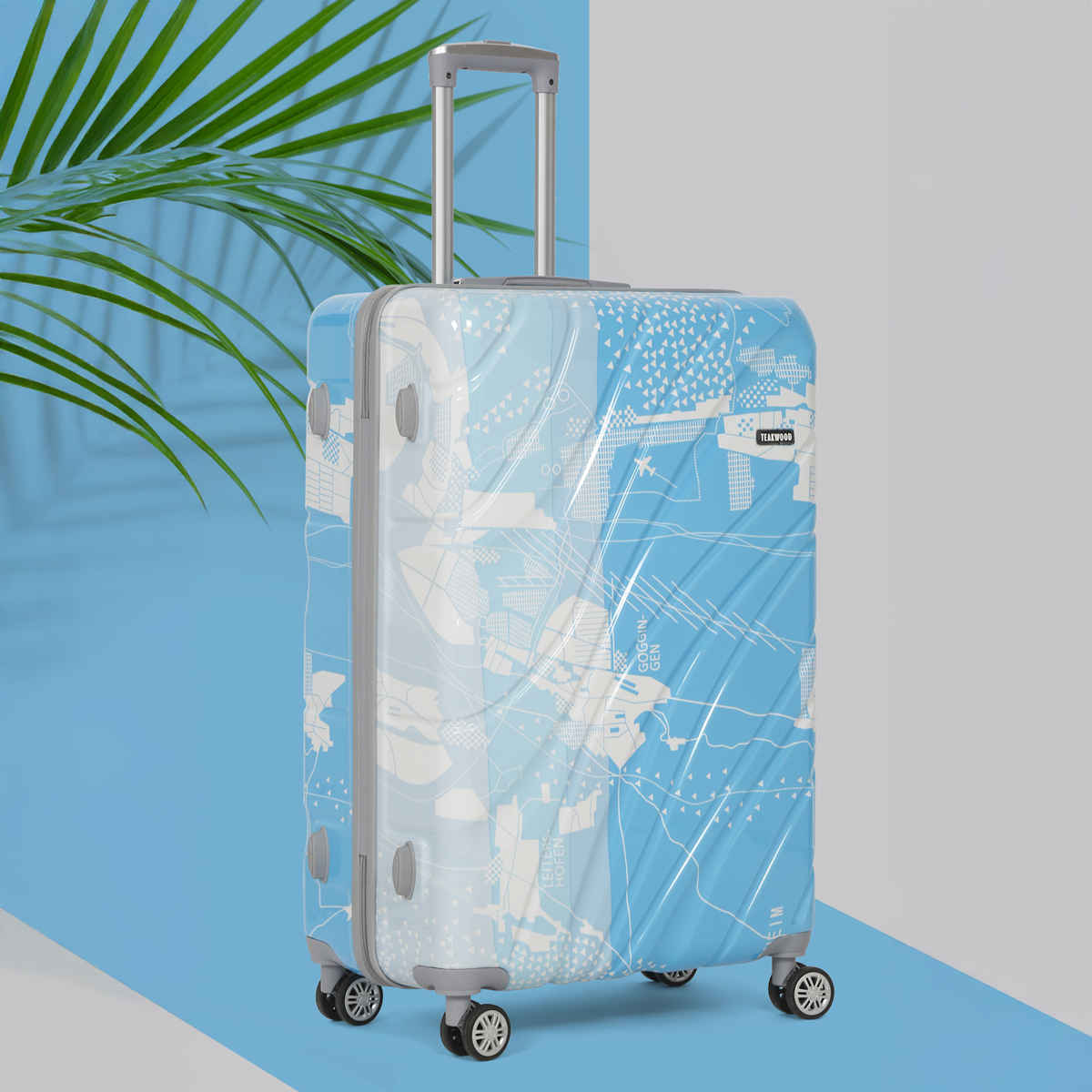 Teakwood Textured Polycarbonate 110 L Retractable Trolley Bag