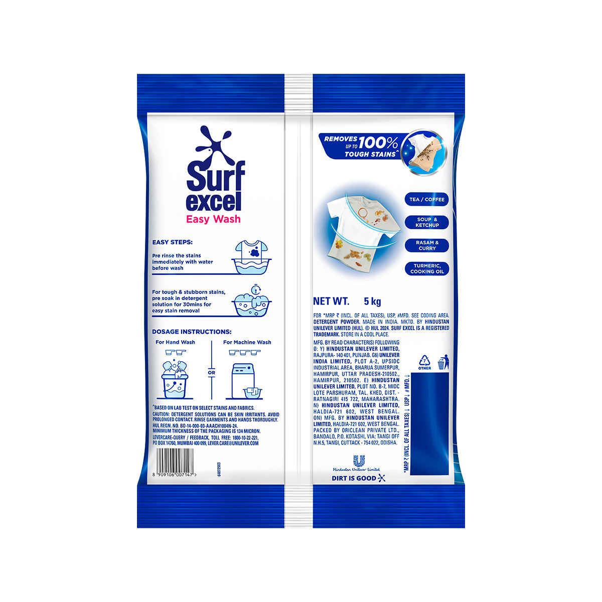 Surf Excel Easy Wash Detergent Powder Combo - Buy at ₹1310 Online