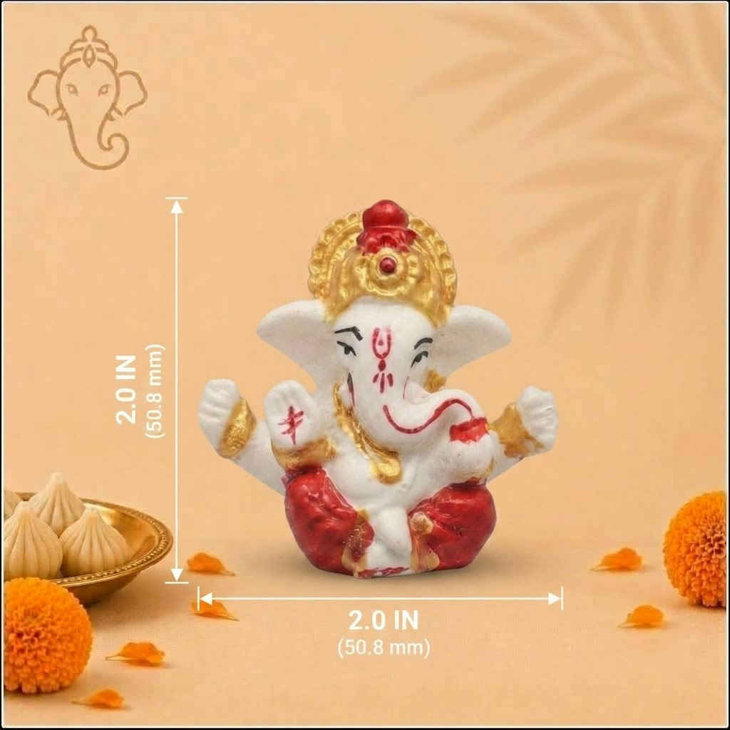 Mad Over Print Mini Lord Ganesha Idol for Car Dashboard - Buy at