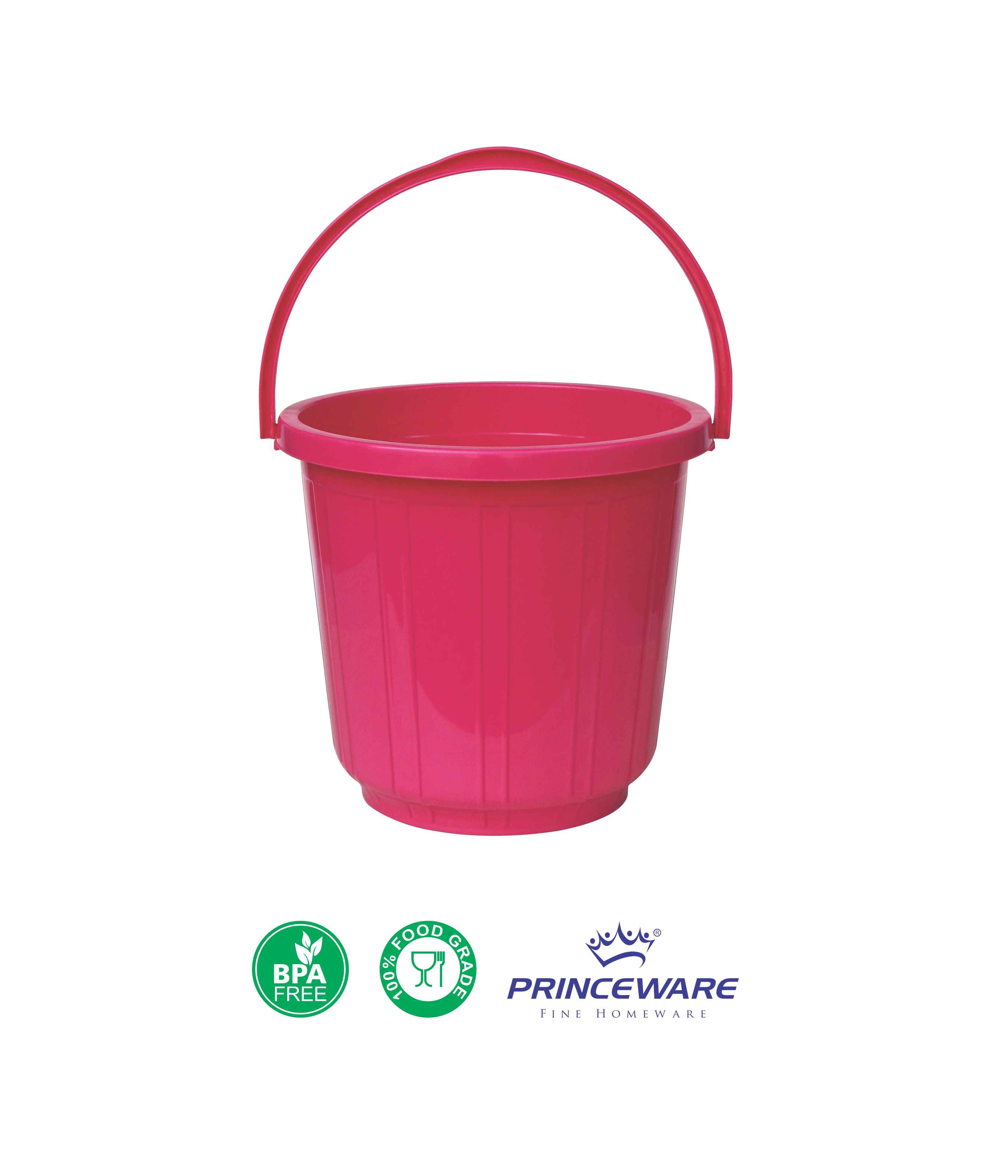 ZCWO SUP. PRO. ESNTL // BUCKET PRO 26cm Princeware Super Delux Strong Bucket 5 Litre- Pink - Buy at ₹79