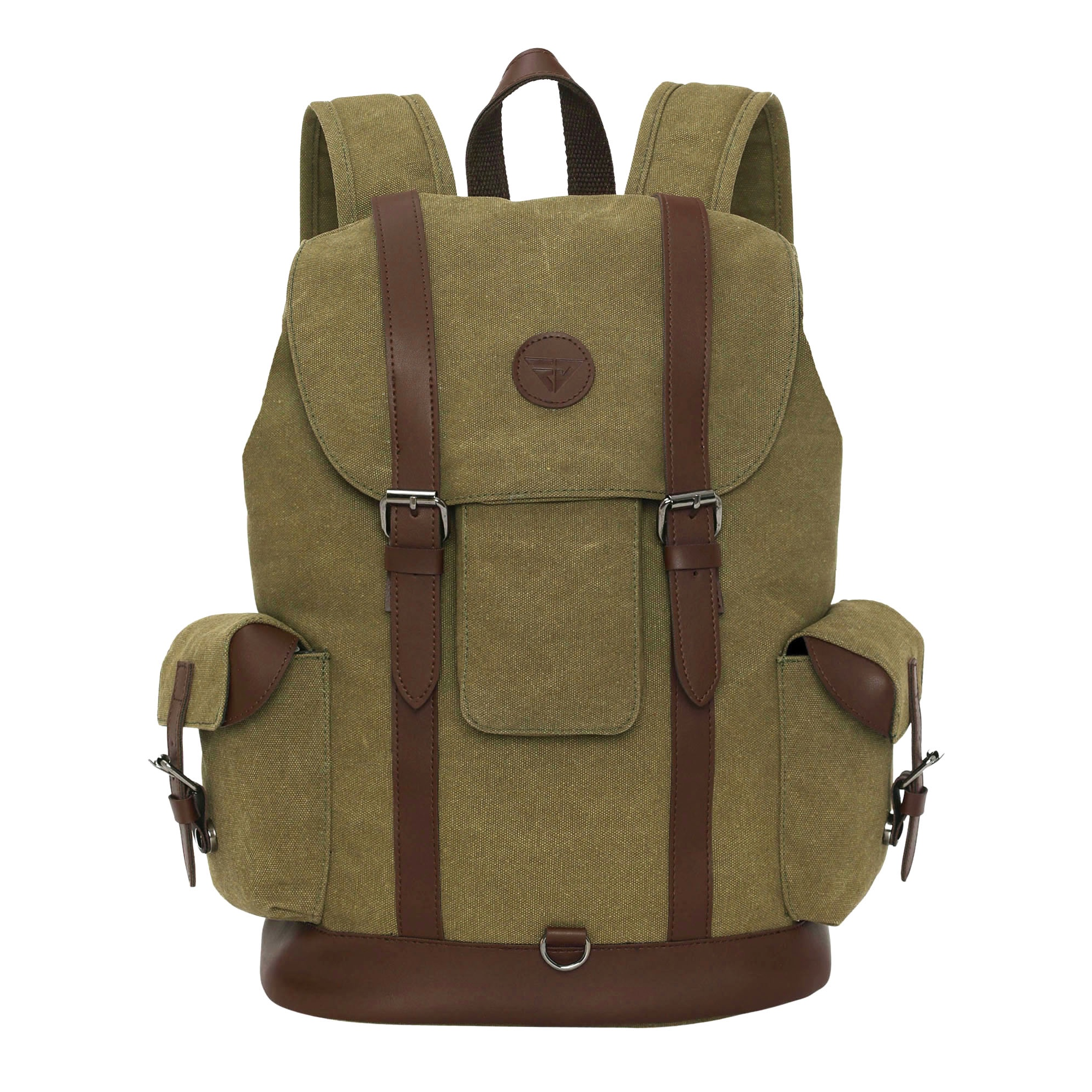 Fur Jaden Unisex Solid Canvas and Vegan Leather 21 L Laptop