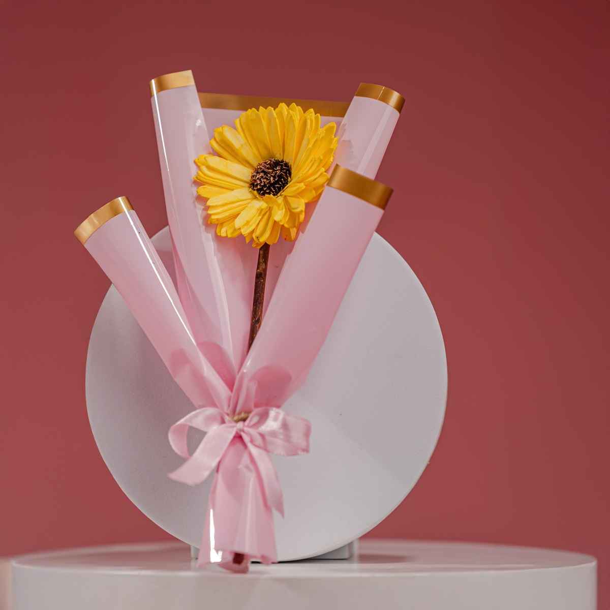 Golden Sunflower Love Dried Flowers Bouquet - Buy at ₹89 Online