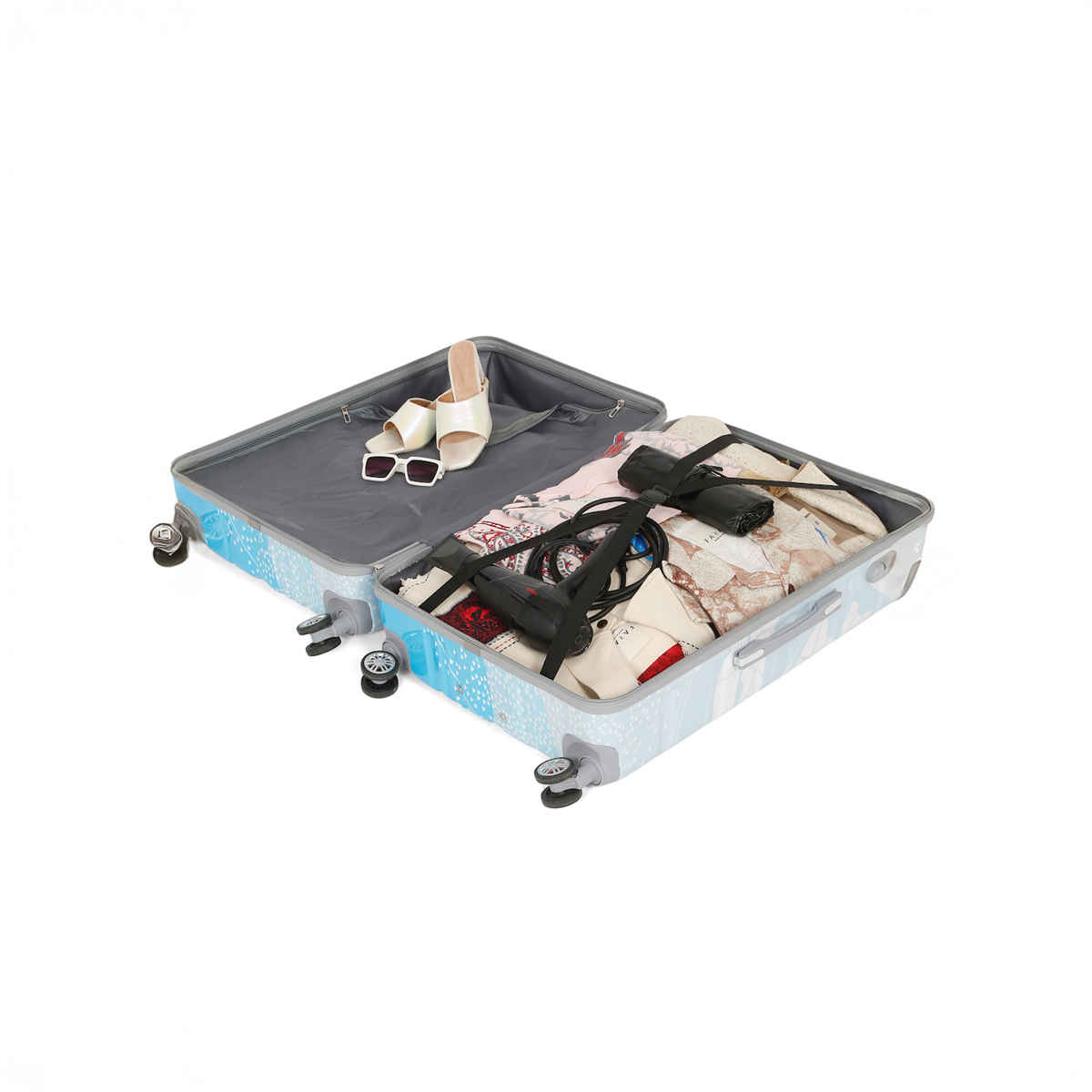 Teakwood Textured Polycarbonate 110 L Retractable Trolley Bag