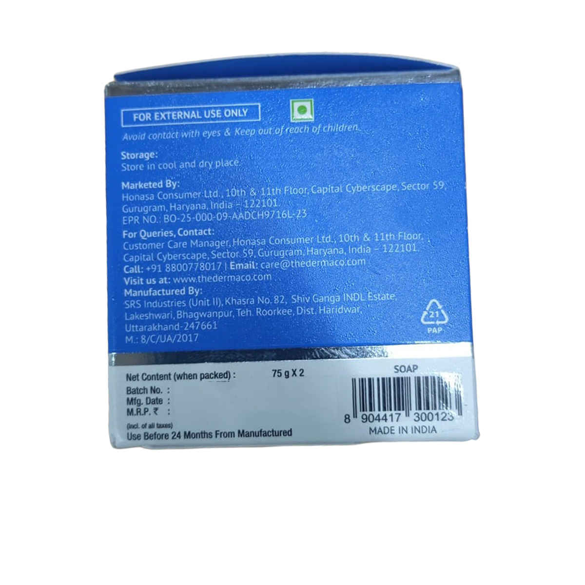 The Derma Co Kojic Acid + Glutathione Daily Syndet Soap - Buy at ₹258 Online | Instant Delivery