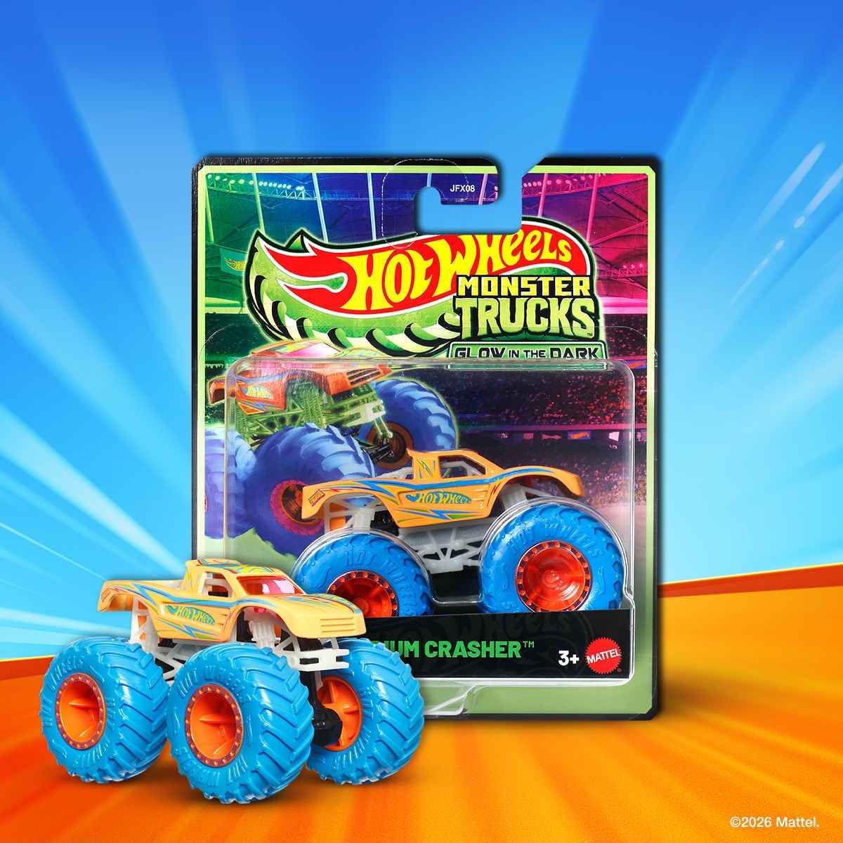 Hot Wheels Monster Trucks Die Cast 1:64 Scale Toy Truck that Glows