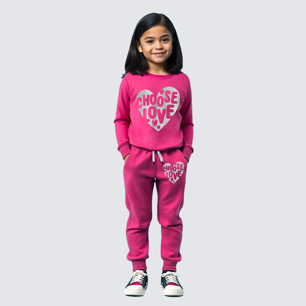 Trampoline Girl's Printed T-shirt & Track Pants Set - Buy at ₹449