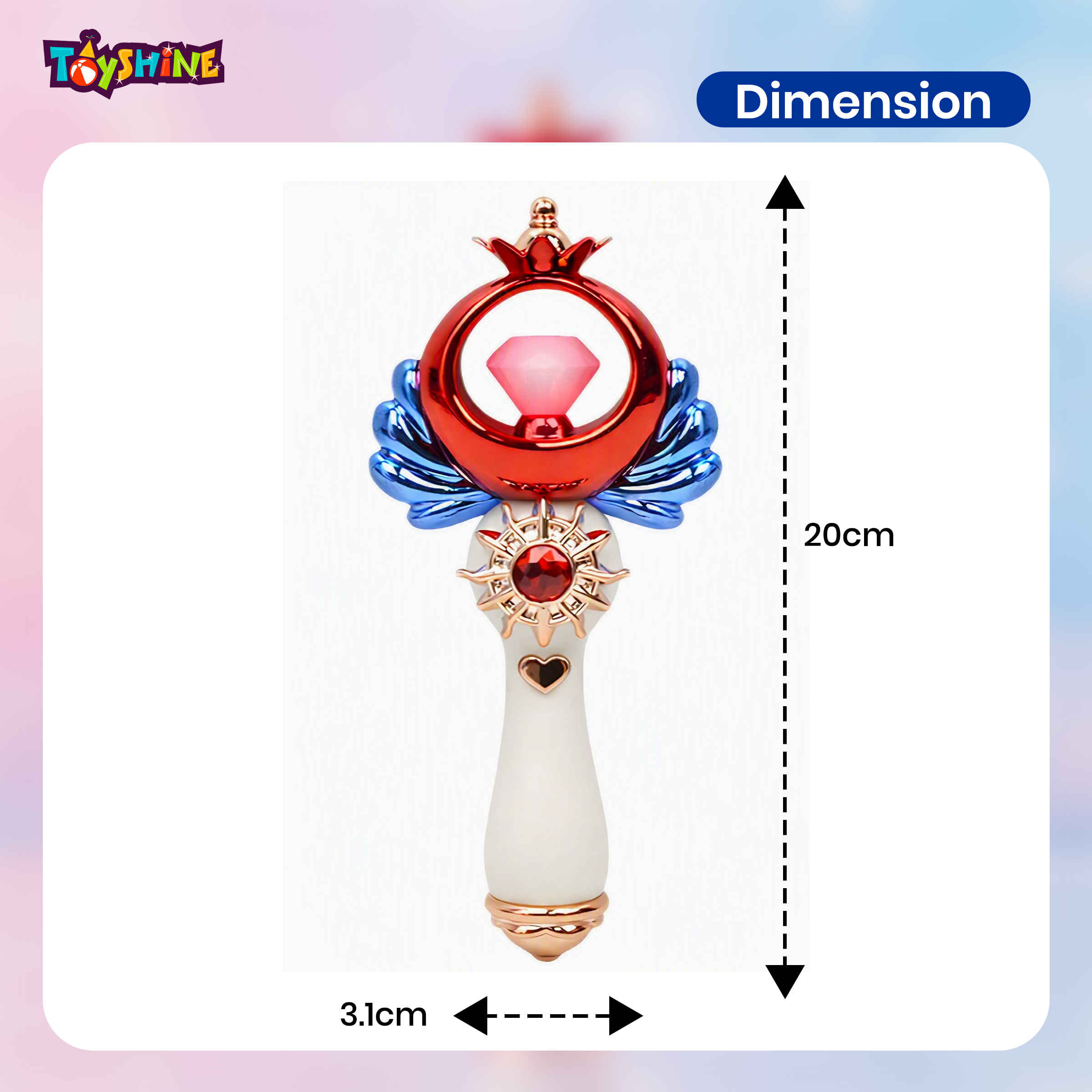 Toyshine Fairy Wand Electric Magic Moon Styling Stick Flashing Toy