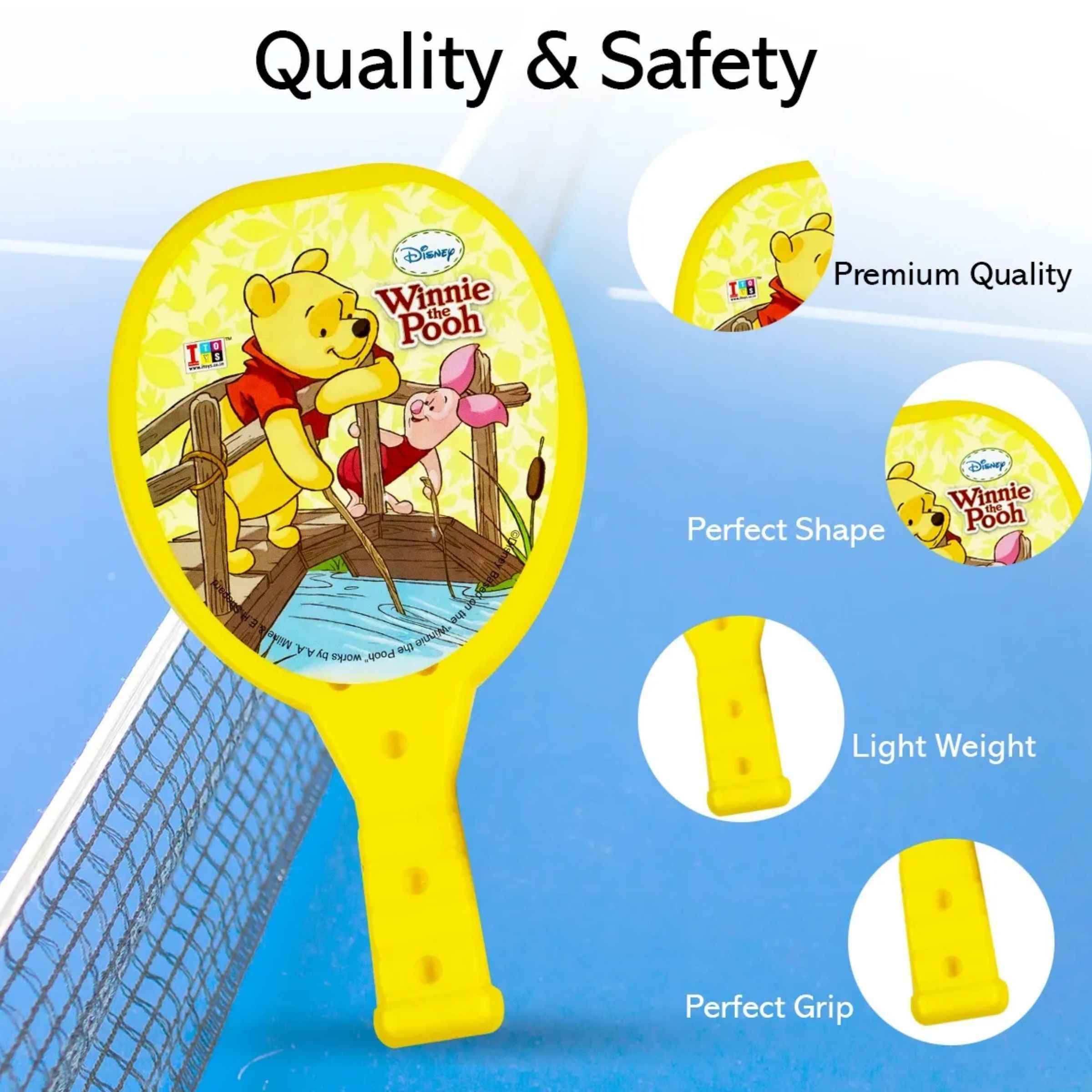 Itoys My First Plastic Racket Set-winnie the Pooh (Colour May Vary