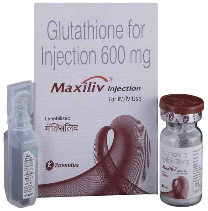 maxiliv glutathione 600mg Injection - Buy at ₹1588 Online | Instant Delivery bpc-157 safety profile human Size:Results Pack Hydroxocobalamin