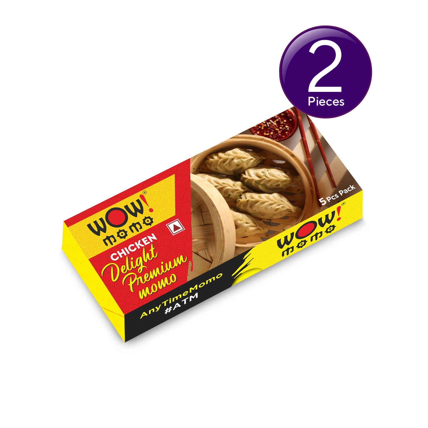 Wow! Momo Chicken Delight Premium Momos Combo - Buy at ₹218