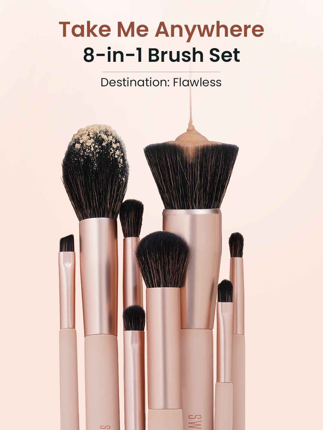 Swiss Beauty Take Me Anywhere 8-in-1 Makeup Brush Set - Buy at
