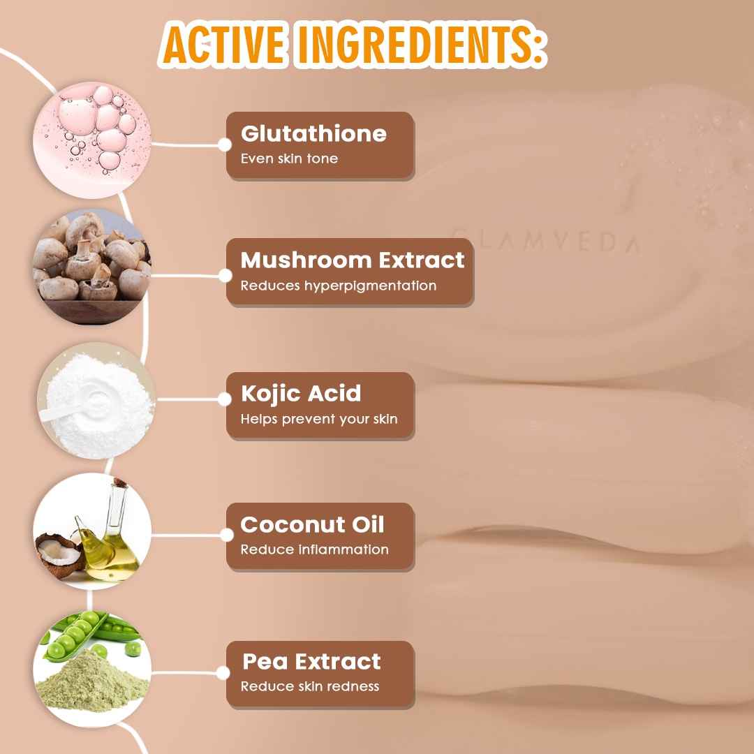 Glamveda Glutathione Skin Brightening and Perfecting Soap - Buy at ₹270 Online | Instant Delivery
