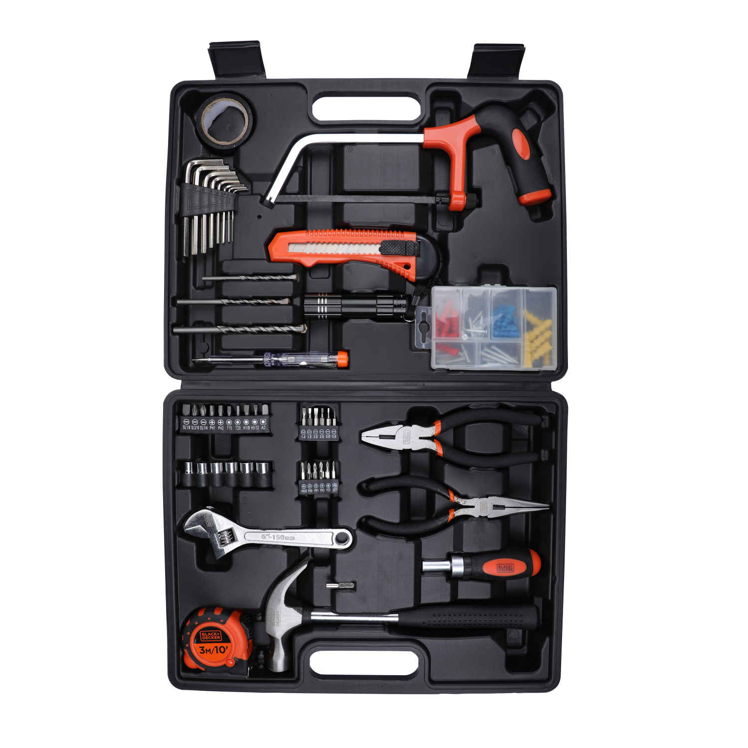 BLACK+DECKER BMT108C Hand Tool Kit for Home & DIY Use, 108-Piece