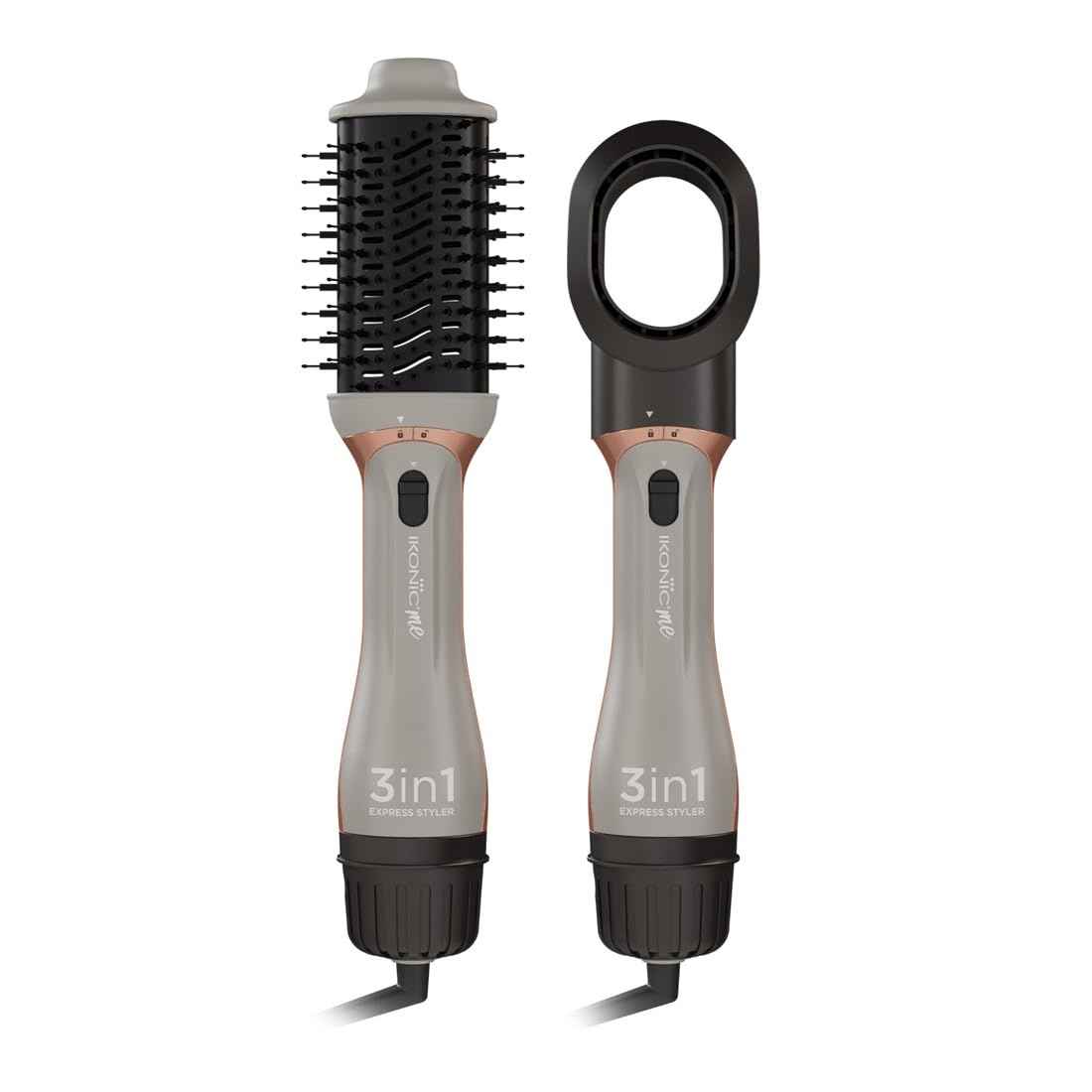 Ikonic 3 in 1 Express Styler Grey, Professional Volumizer, Blow