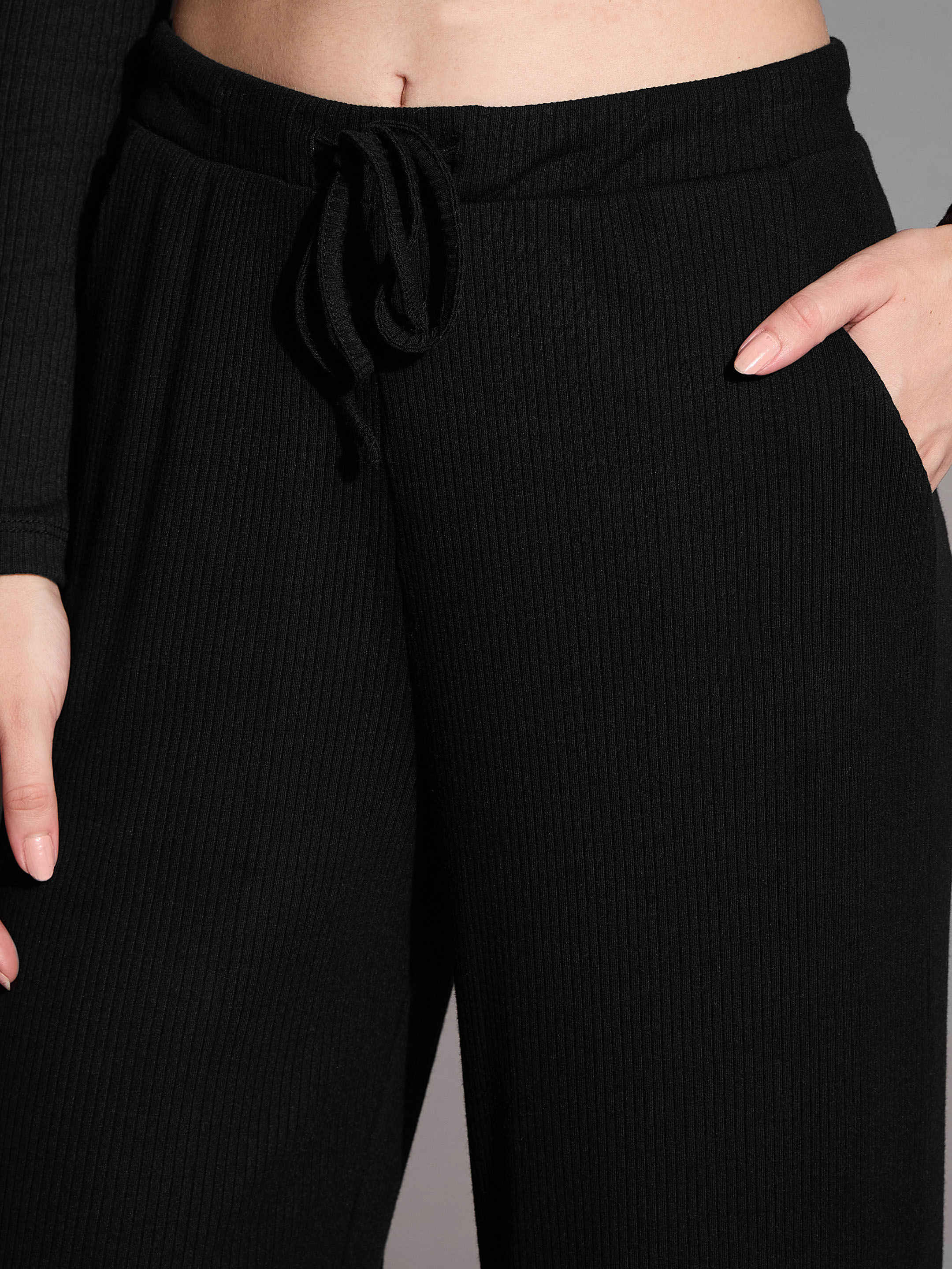 SASSAFRAS Women's Basics Rib Drawstring Pants - Buy at ₹855