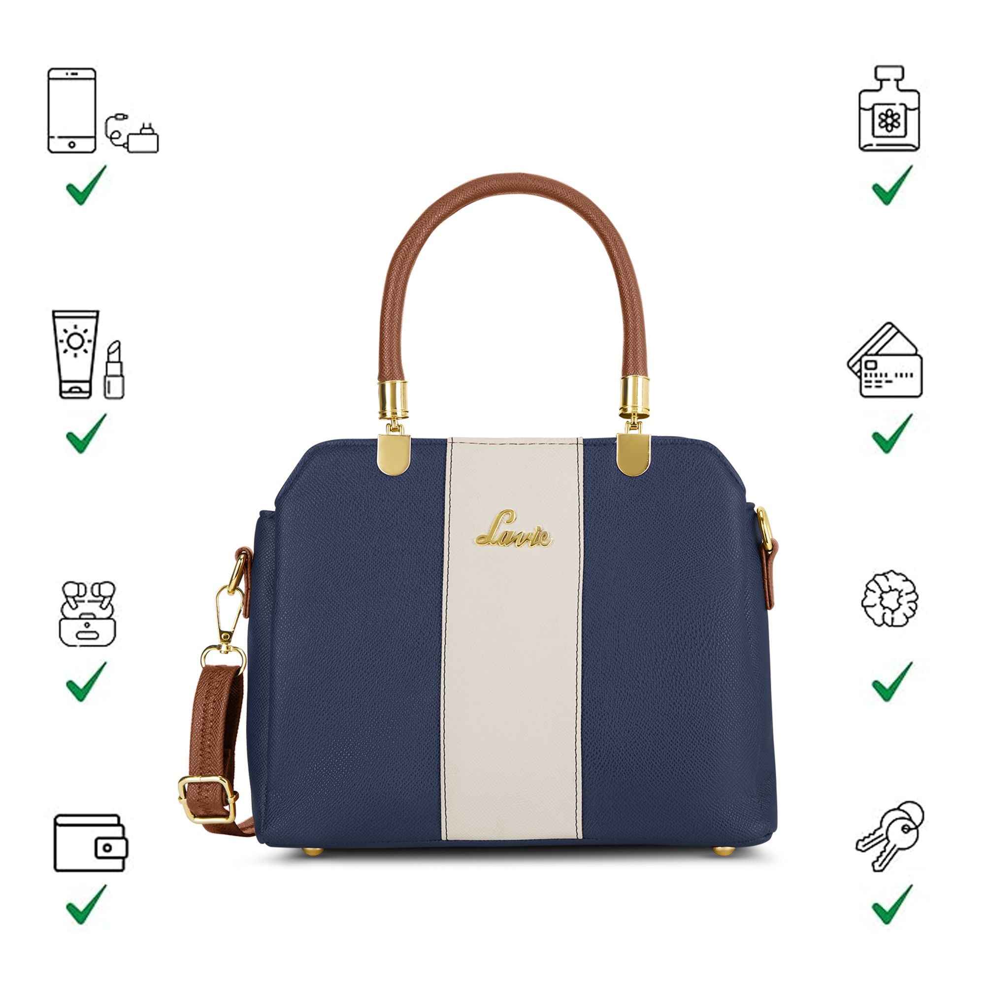 Lavie Women's Kristy 3 Compartment Satchel Handbag - Buy at ₹1030