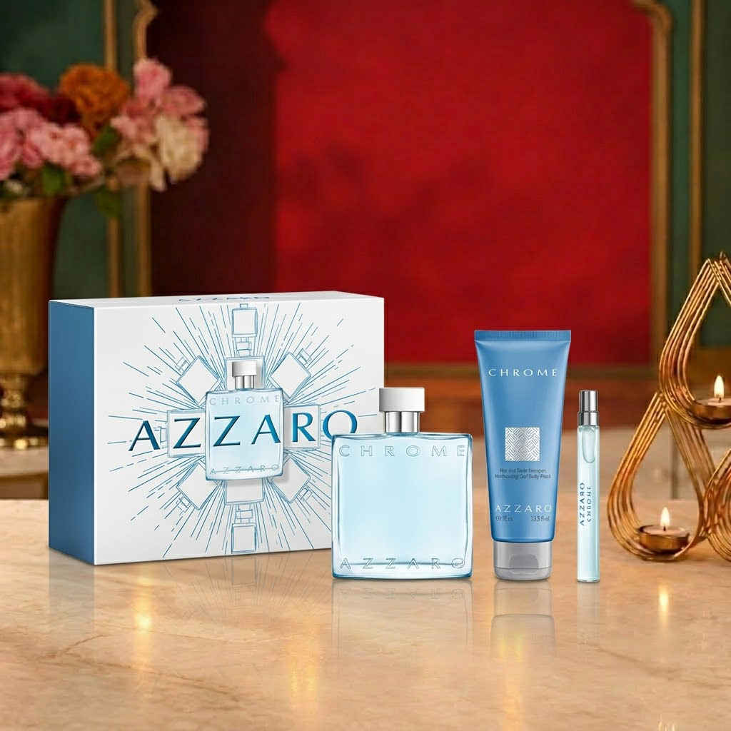 Azzaro Chrome Set for Men - Buy at ₹4550 Online | Instant
