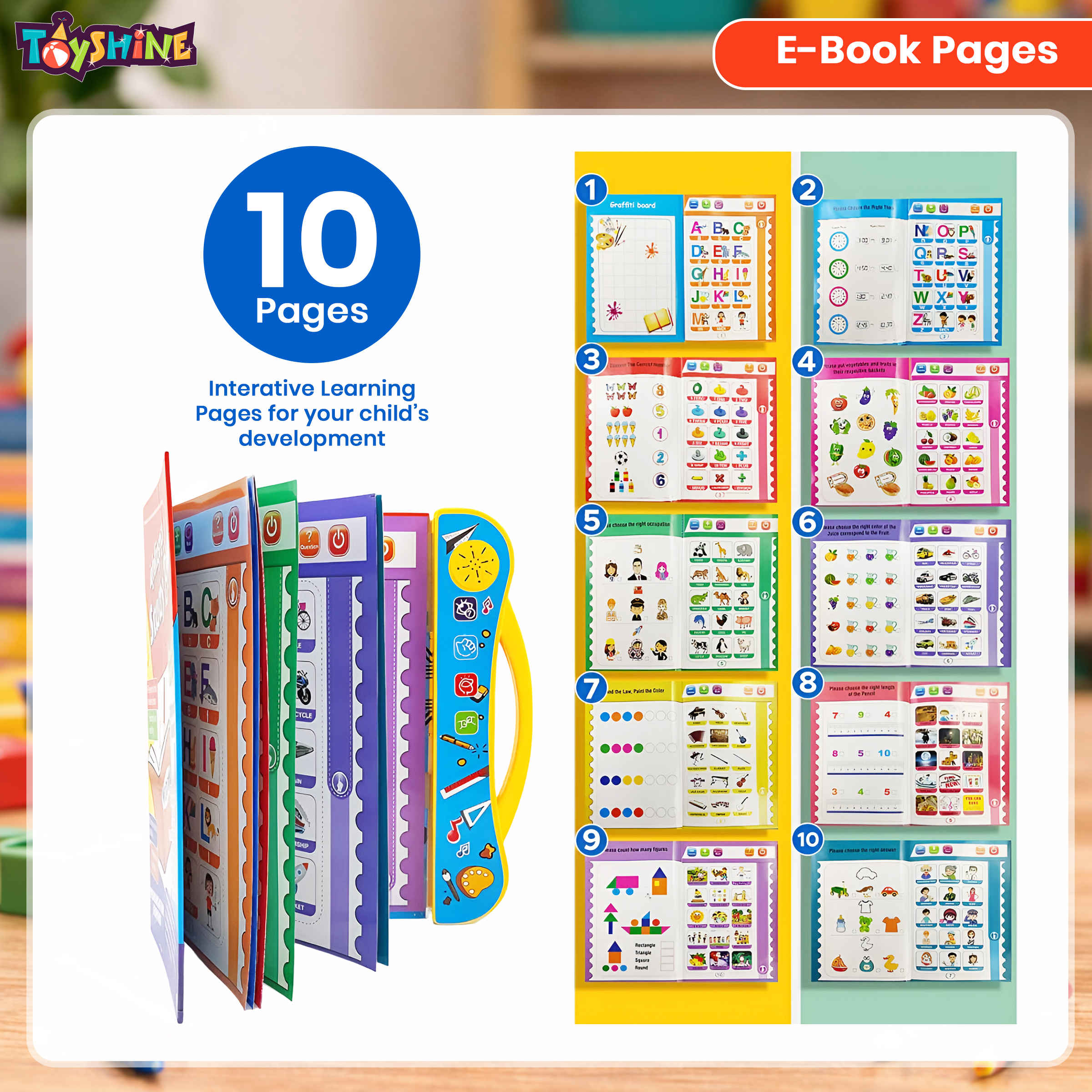 Toyshine Interactive Musical Phonetic Learning Book For 3+ Years