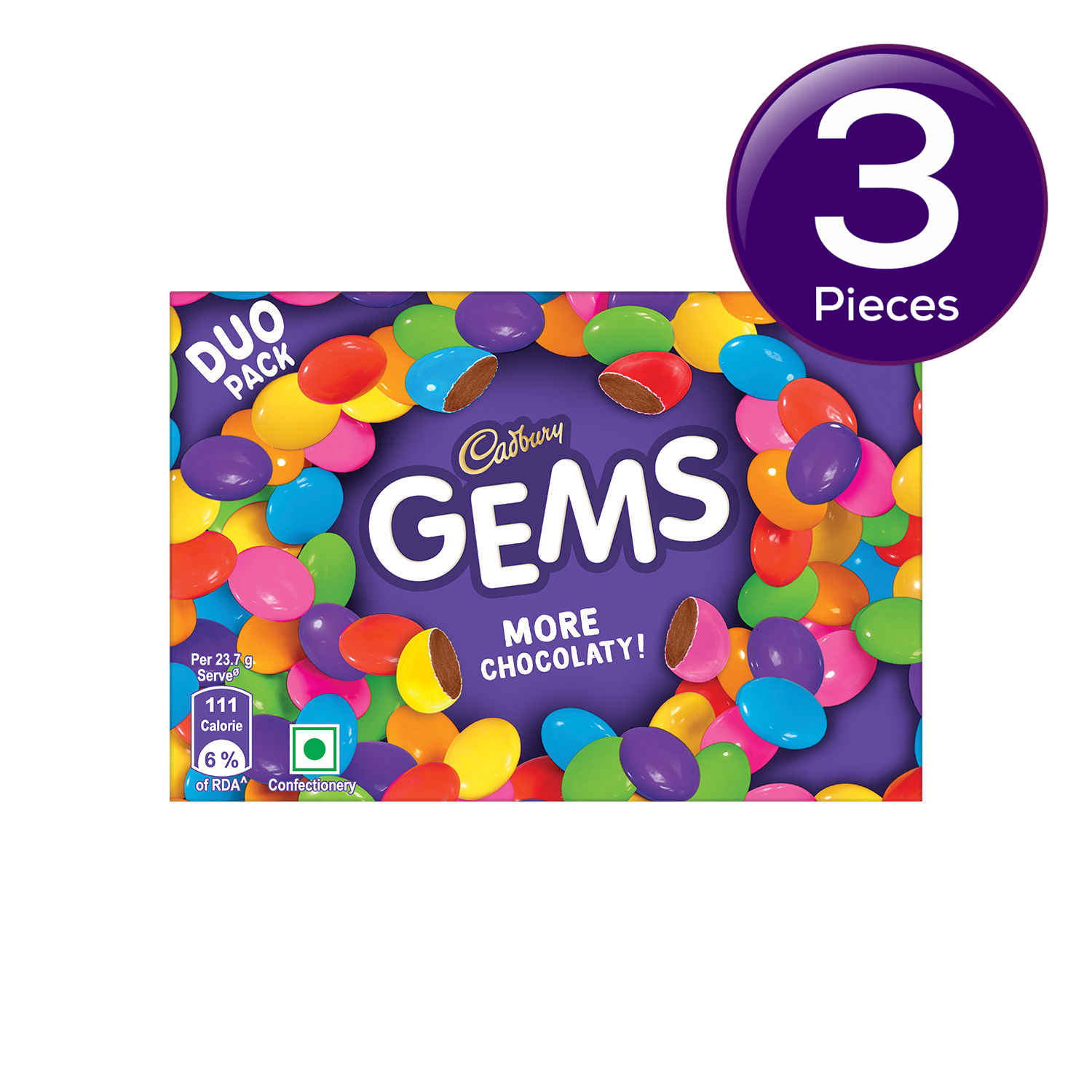 Cadbury Gems Chocolate Duo Pack Combo - Buy at ₹57 Online