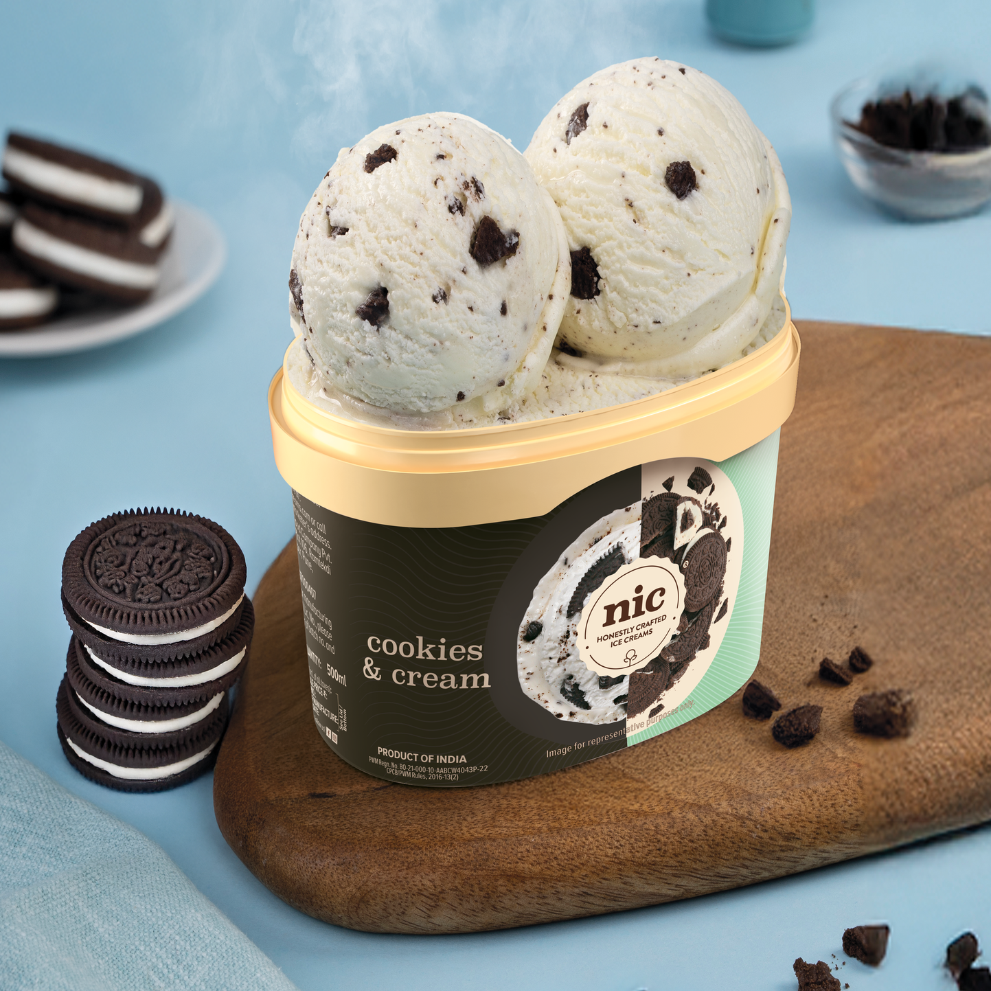 NIC Cookies N Cream Ice Cream Tub - Buy at ₹306 Online | Instant
