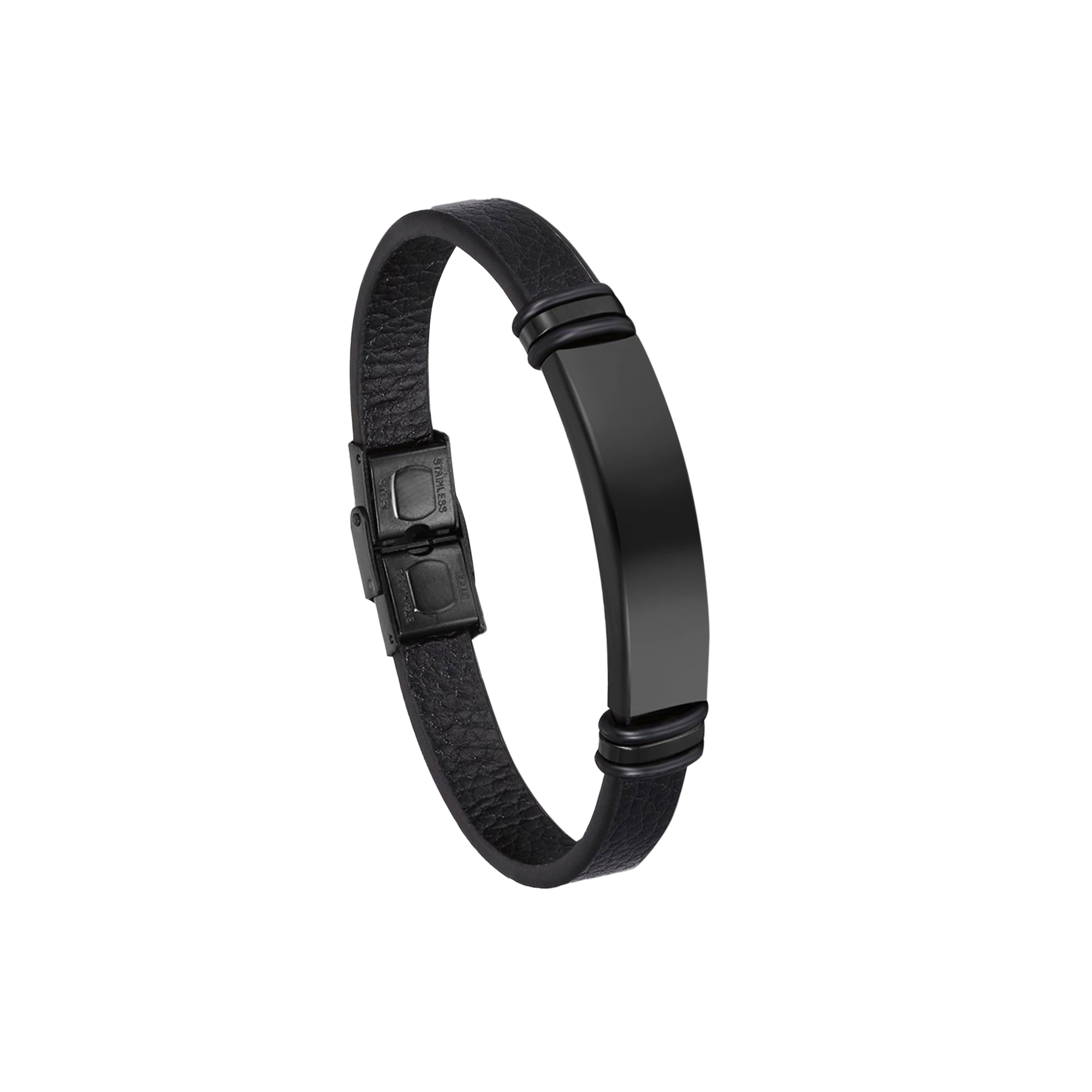 Yellow Chimes European Leather Band Bracelet for Men Stylish Gift