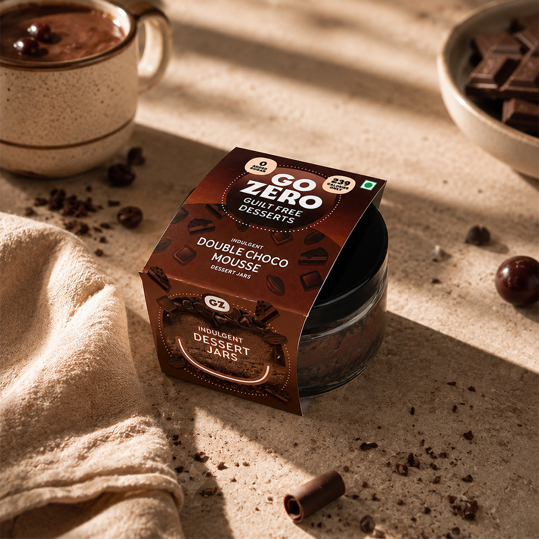 Go Zero Double Choco Mousse Guilt Free Dessert Jar - Buy at ₹159