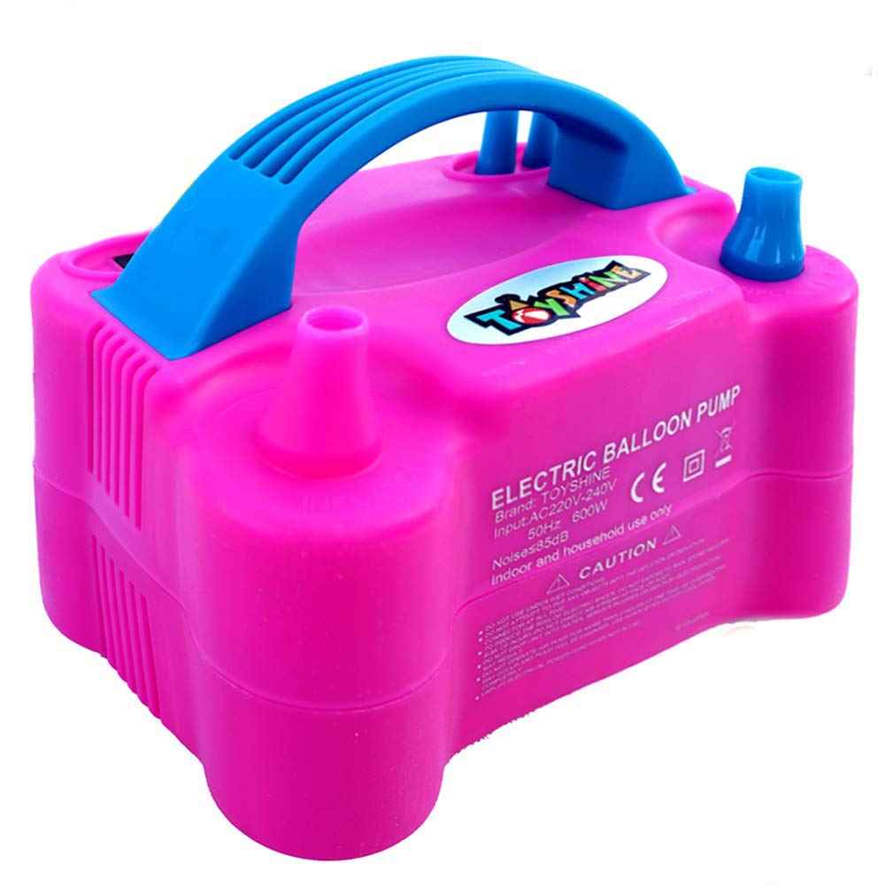 Toyshine Rubber Portable Dual Nozzle Rose Red Electric Balloon
