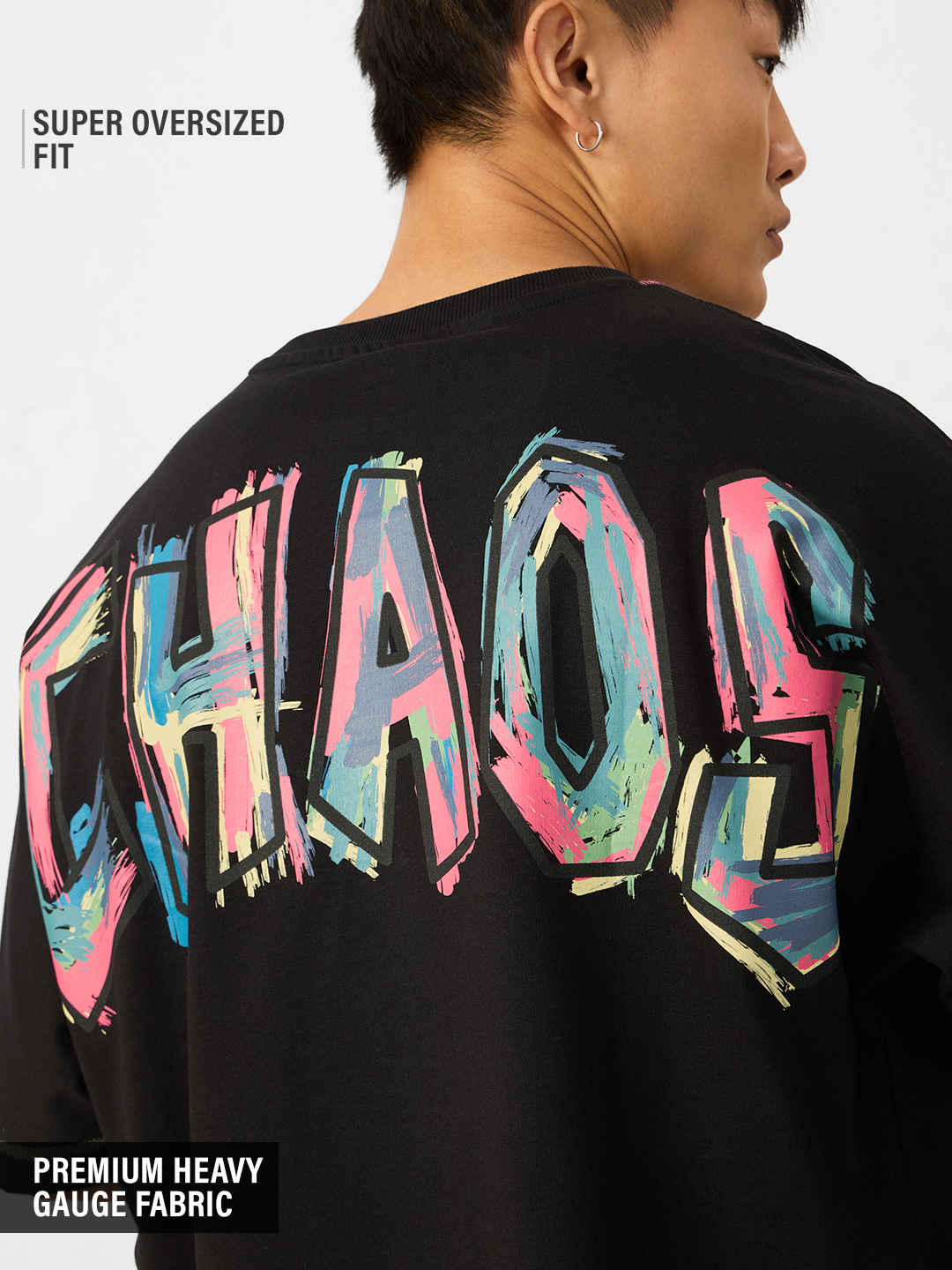 The Souled Store Men's TSS Originals Chaos Super Oversized T-shirt