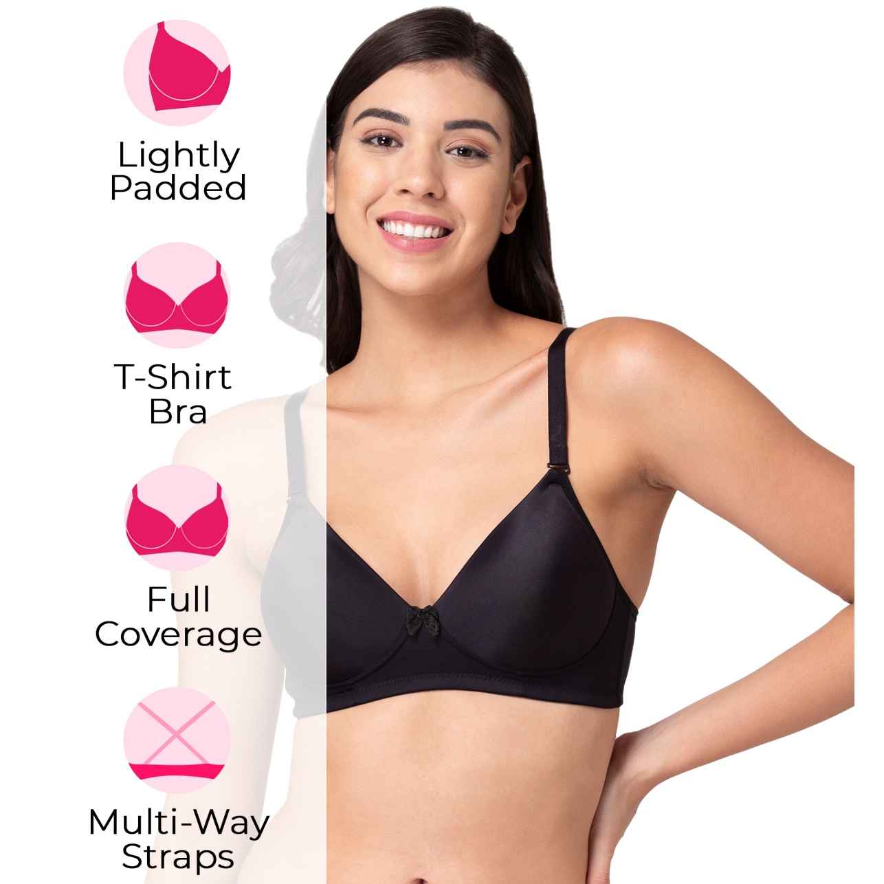 Tweens Backless Lightly Padded Transparent Back T-Shirt Bra - Buy