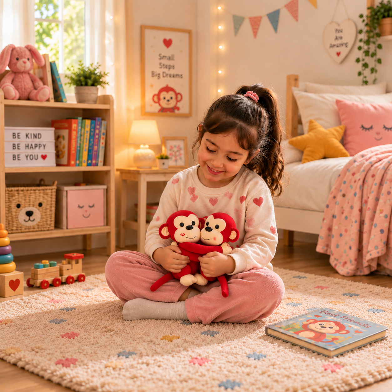 DearJoy Hugging Monkey Red 25 cm - Buy at ₹269 Online | Instant